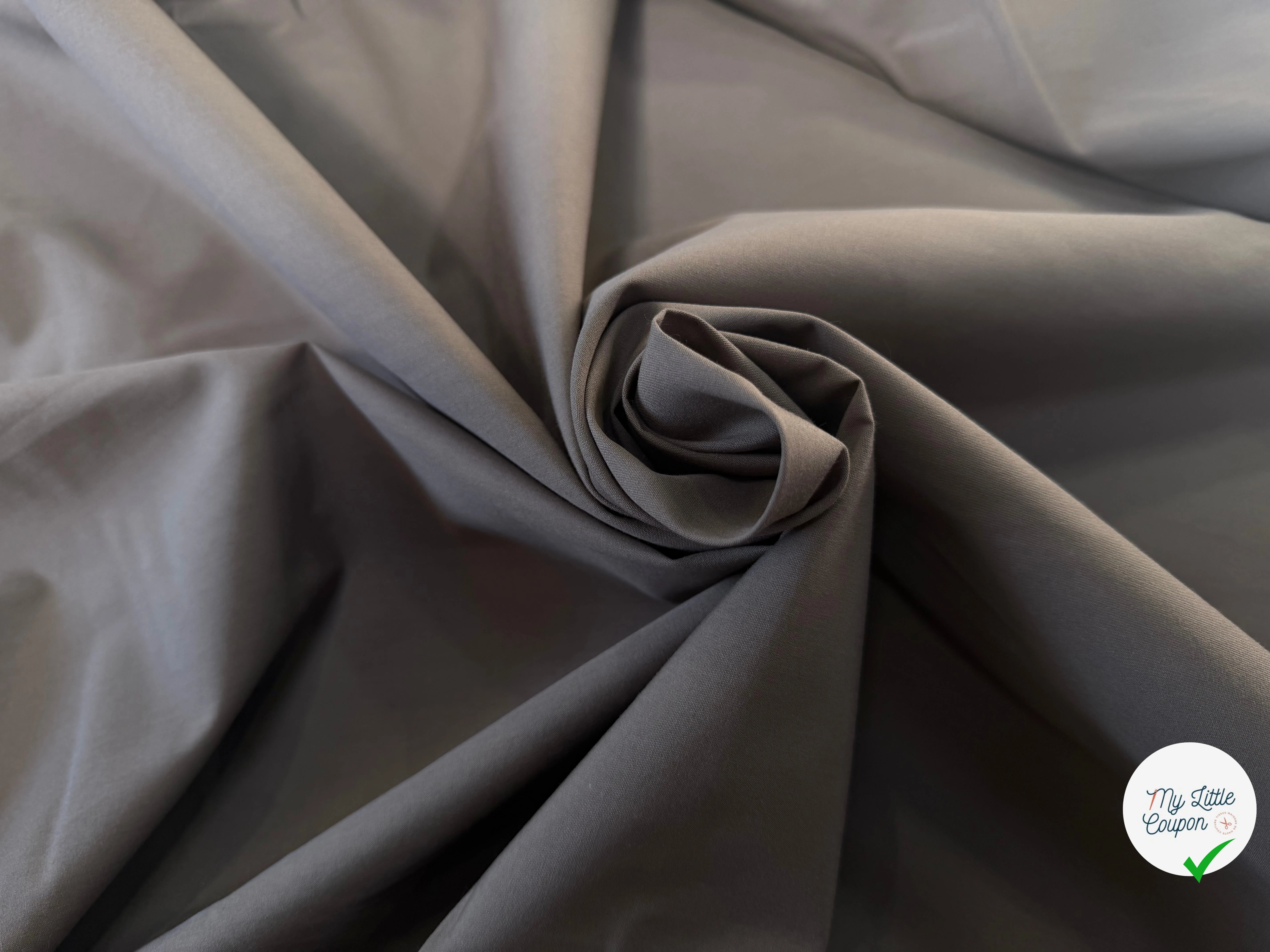 POPELINE COTON TAUPE LAIZE 150 - My Little Coupon