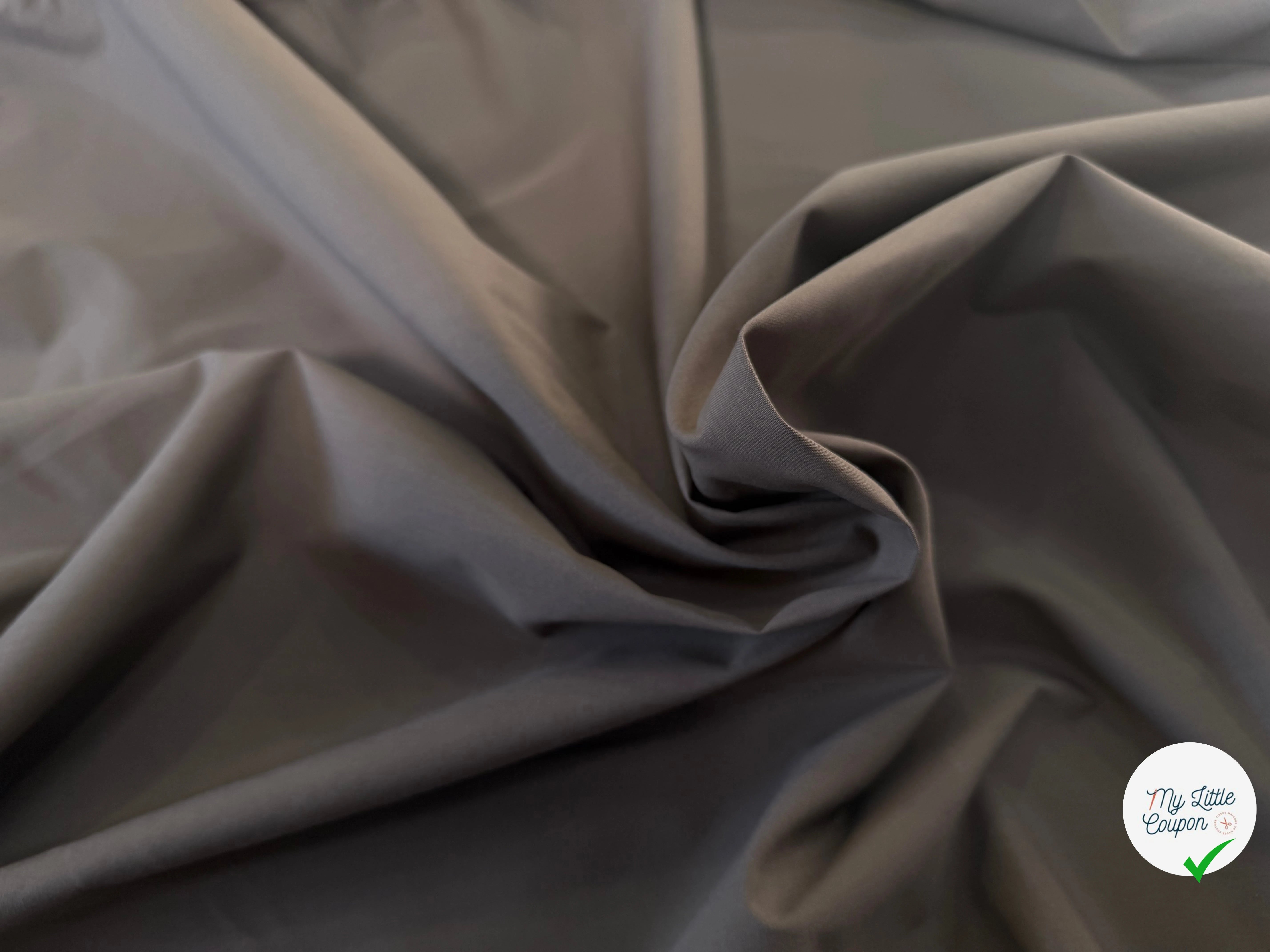 POPELINE COTON TAUPE LAIZE 150 - My Little Coupon