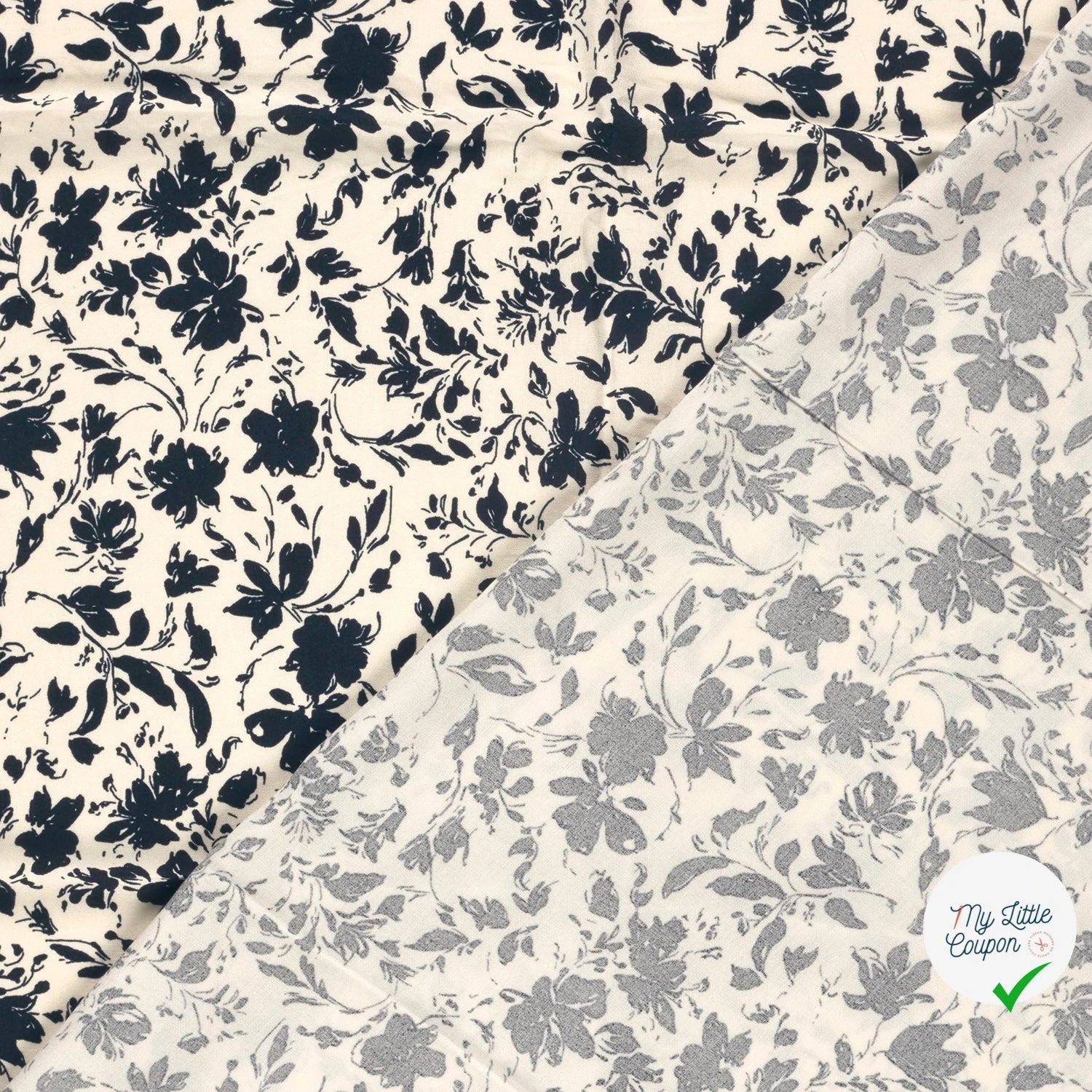 POPELINE DE BAMBOU FLOWERS 2 - My Little Coupon