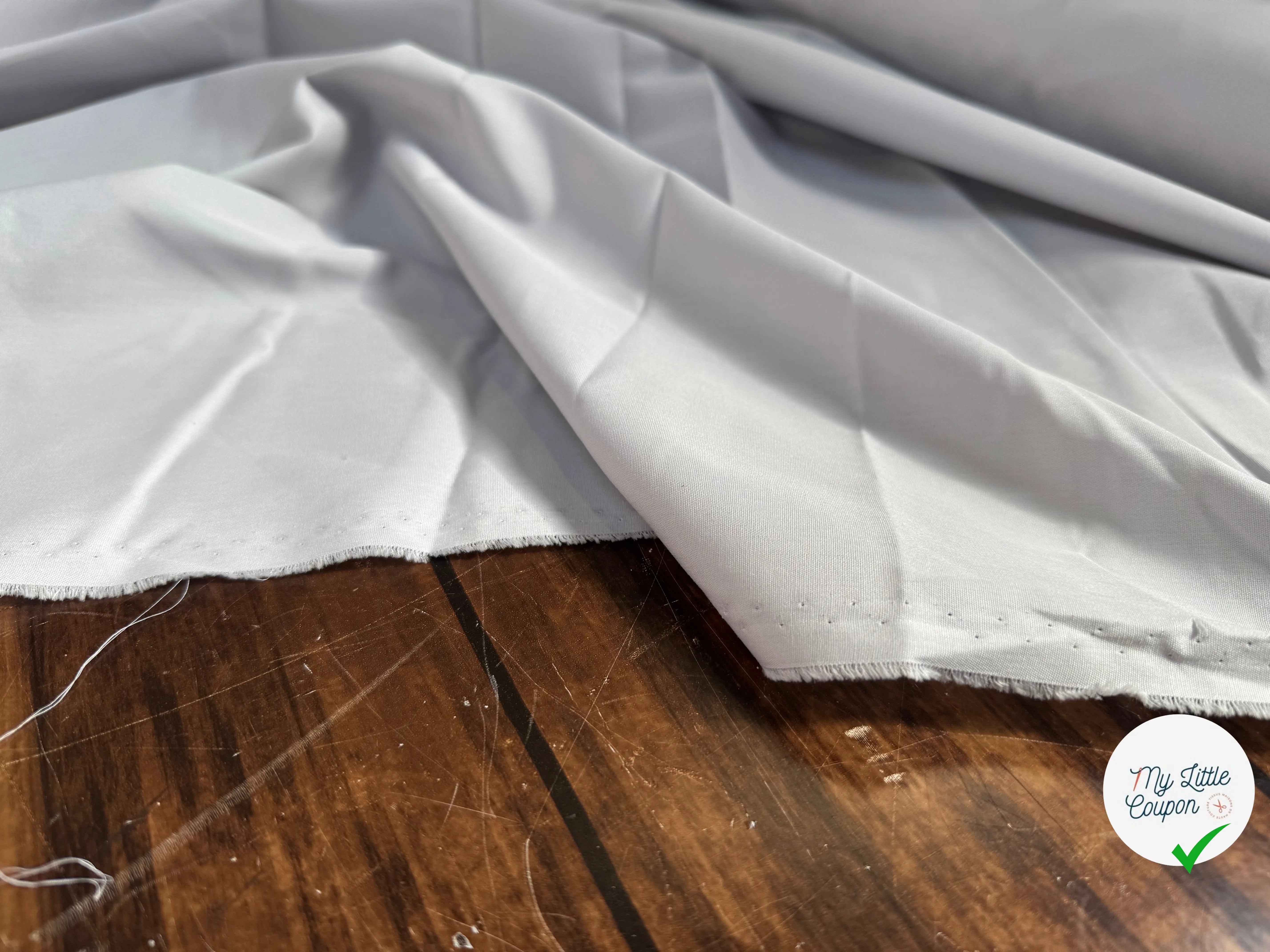 POPELINE DE COTON 100% COTON UNIE GRISE - My Little Coupon