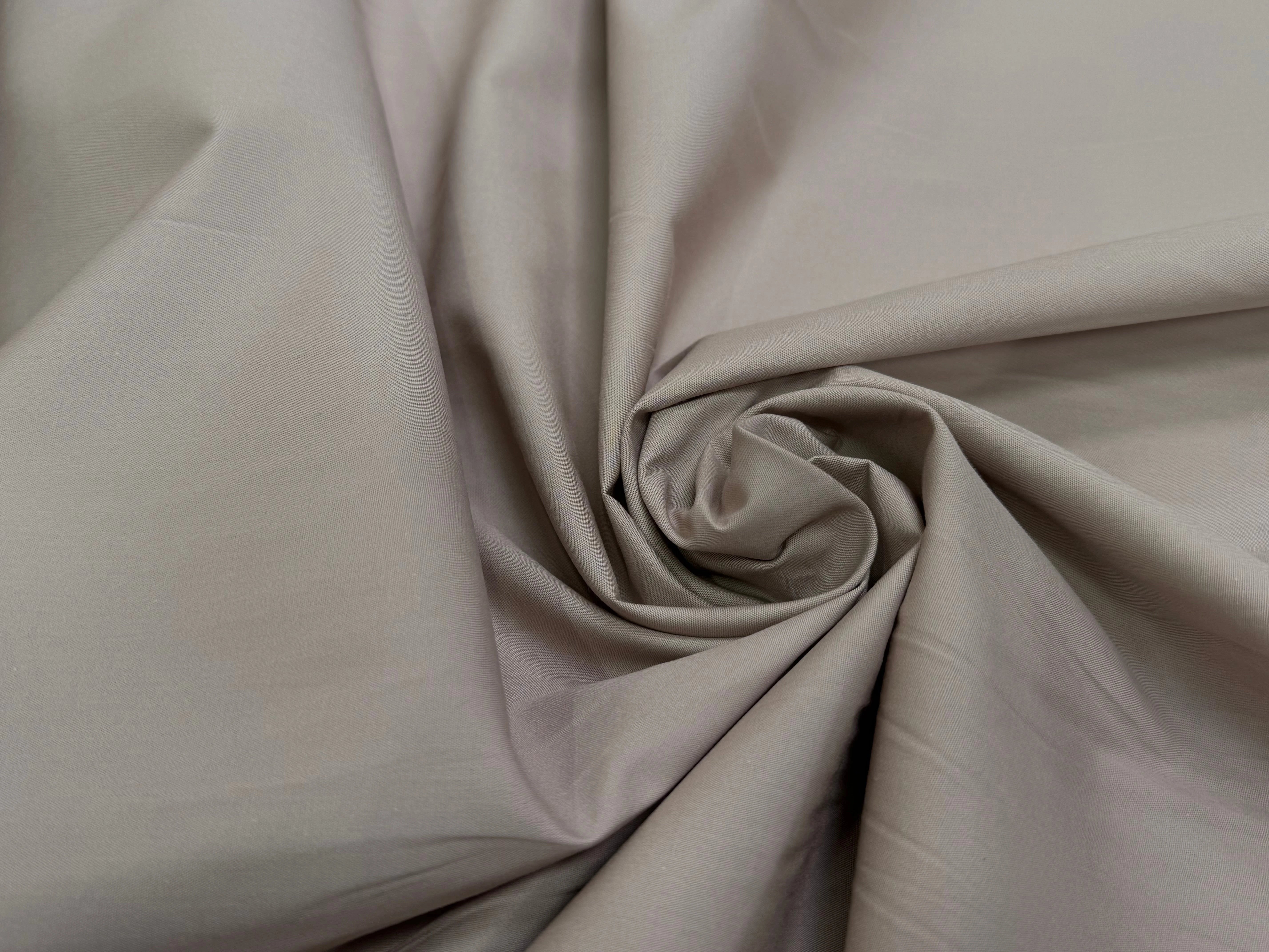 POPELINE DE COTON BEIGE COUTURE MADE IN FRANCE - My Little Coupon