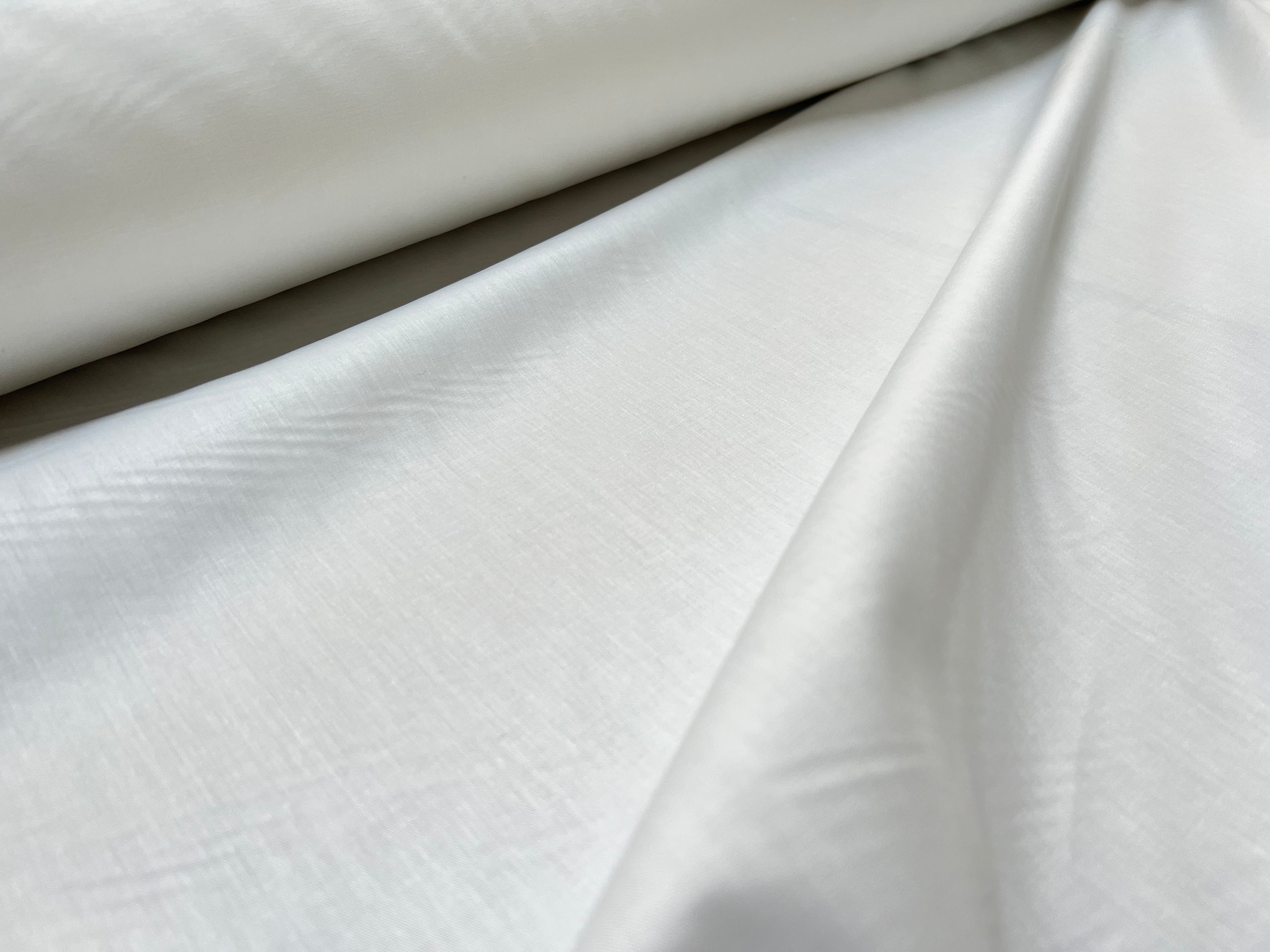 POPELINE DE COTON BLANC CASSÉ - My Little Coupon