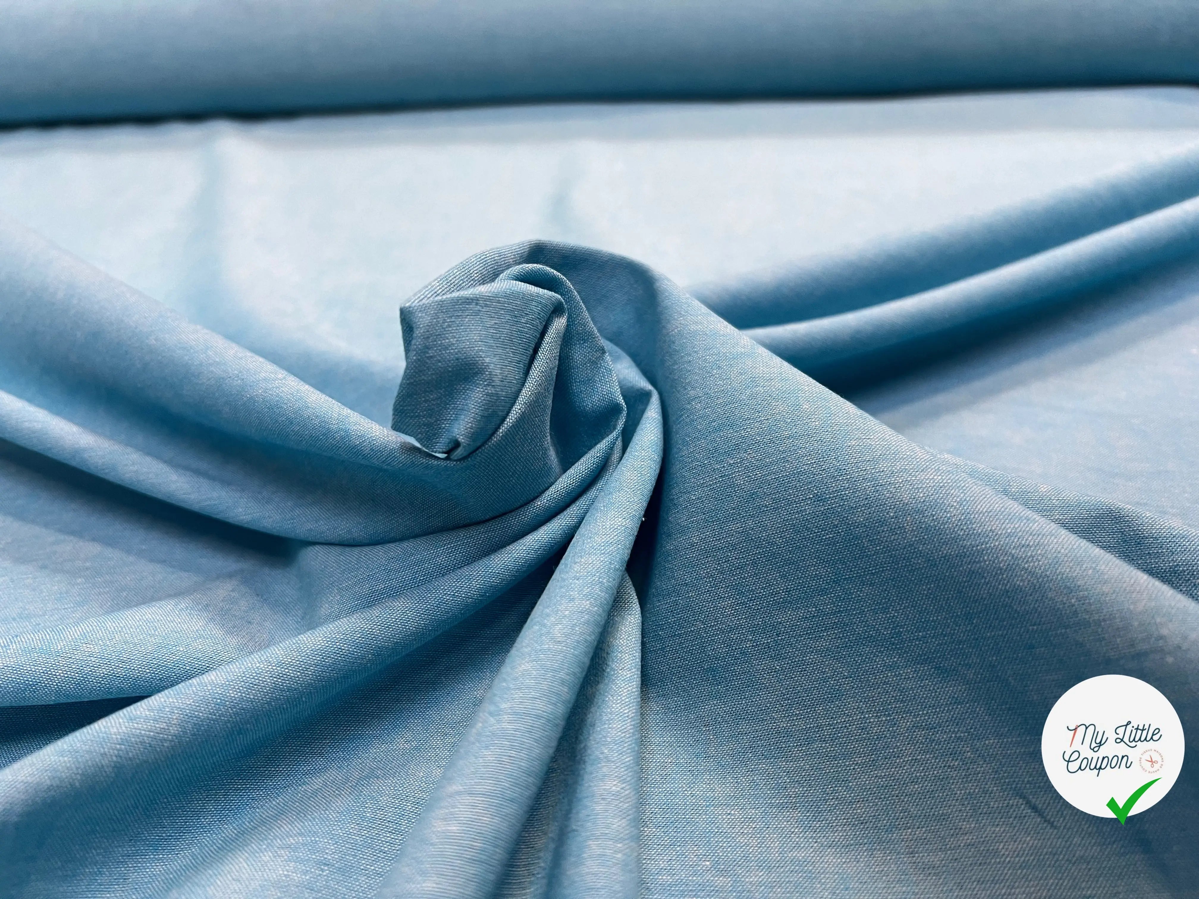 POPELINE DE COTON BLEU CANCLINI - My Little Coupon