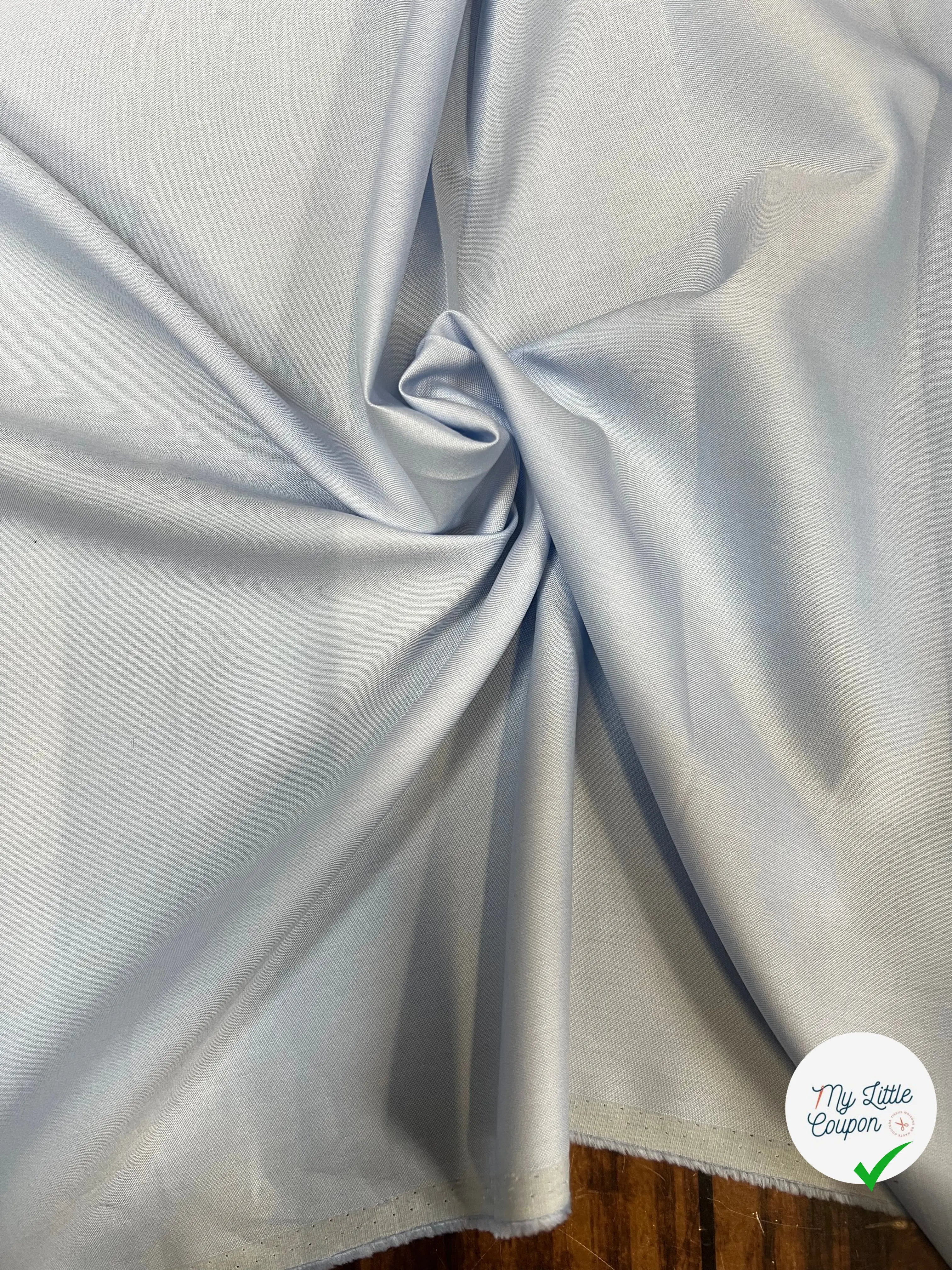 POPELINE DE COTON BLEU CLAIR - My Little Coupon