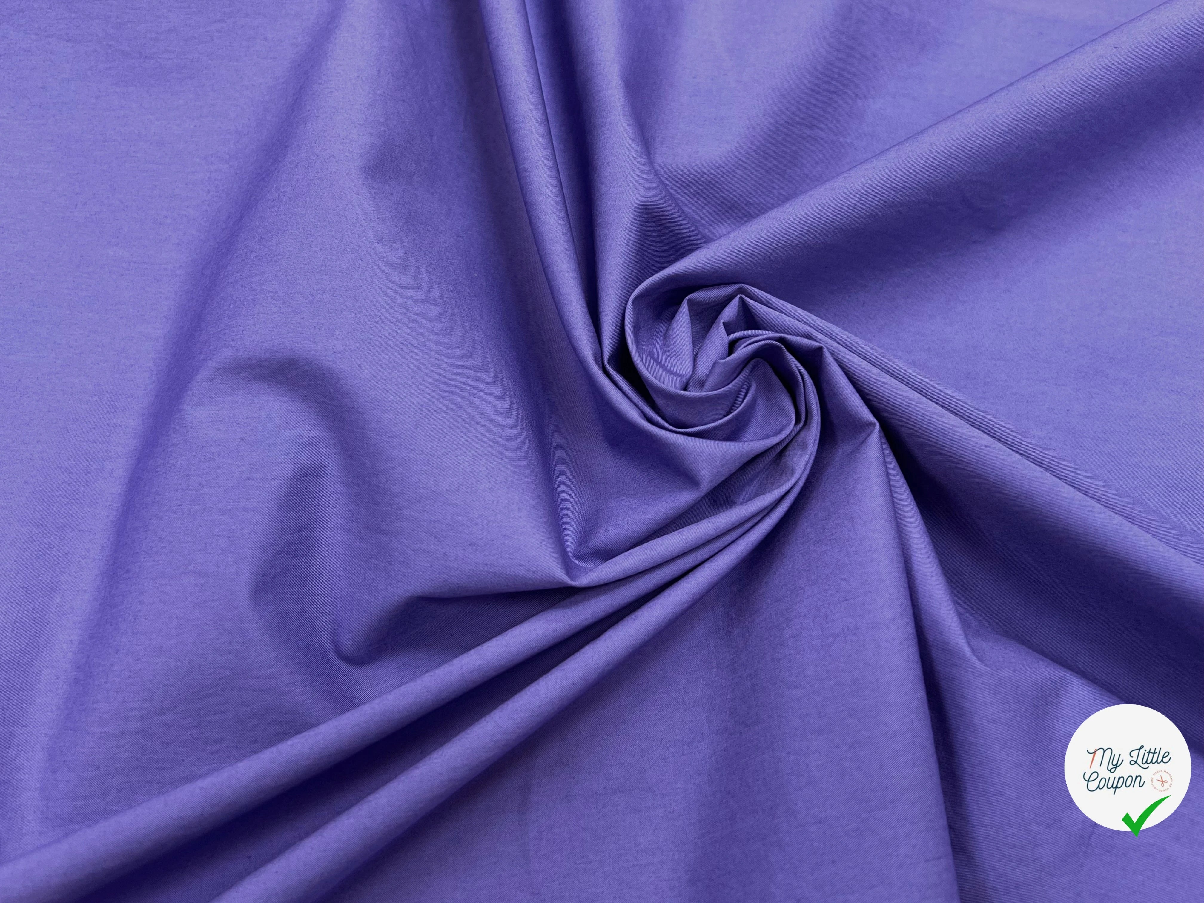 POPELINE DE COTON BLEU LAVANDE 145CM - My Little Coupon