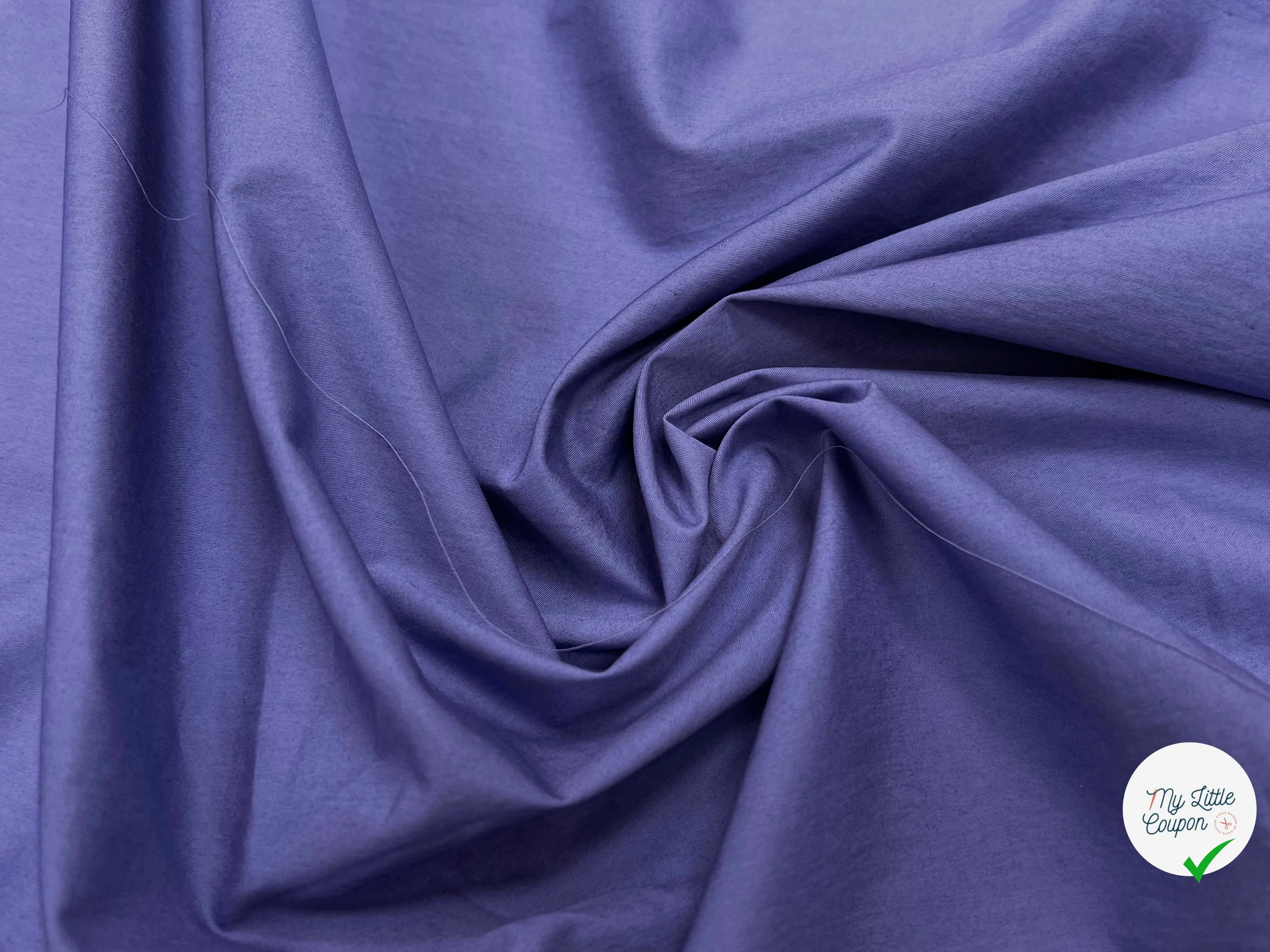 POPELINE DE COTON BLEU LAVANDE 145CM - My Little Coupon