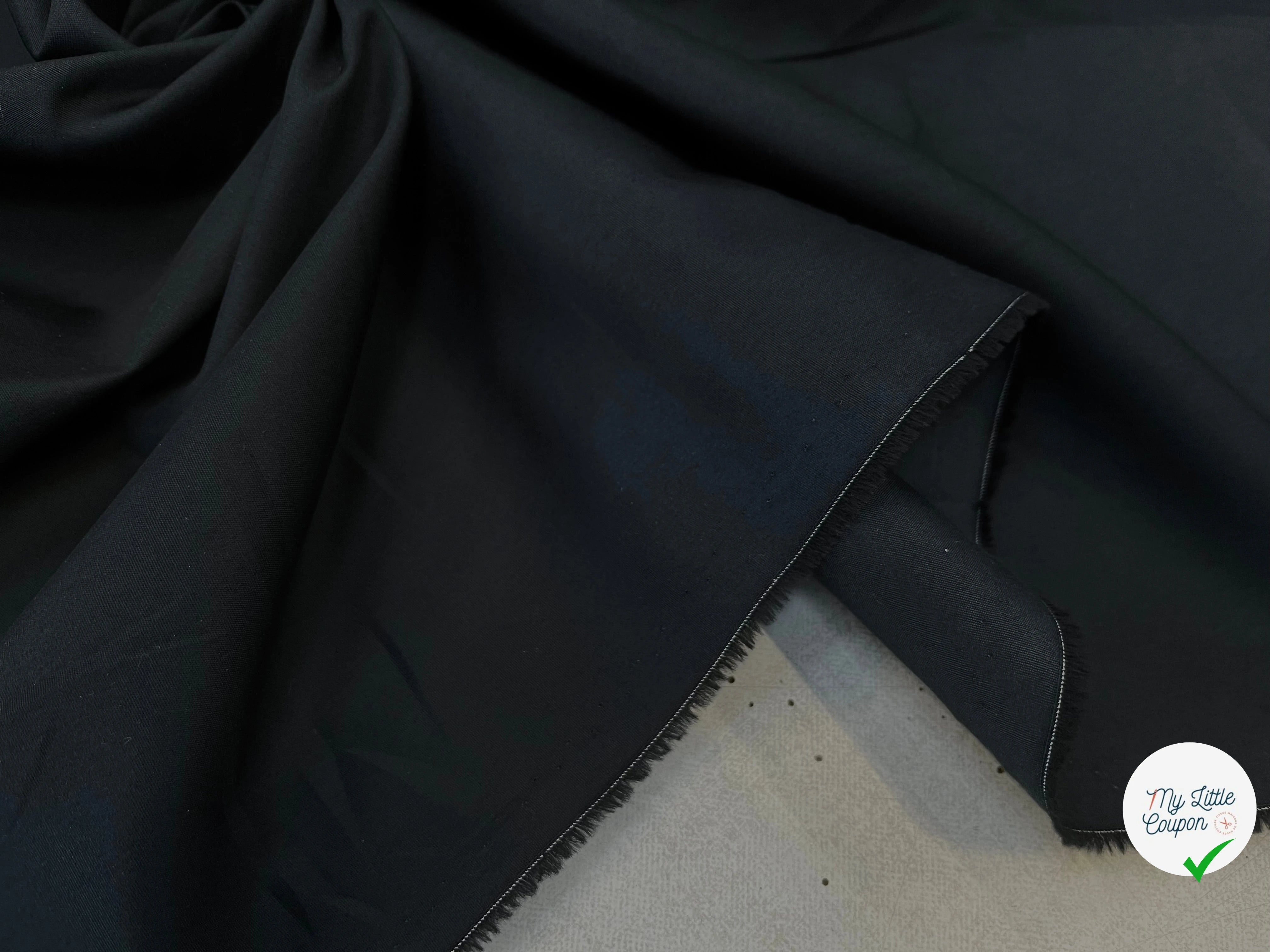 POPELINE DE COTON BLEU NUIT SUBLIME 150CM - My Little Coupon