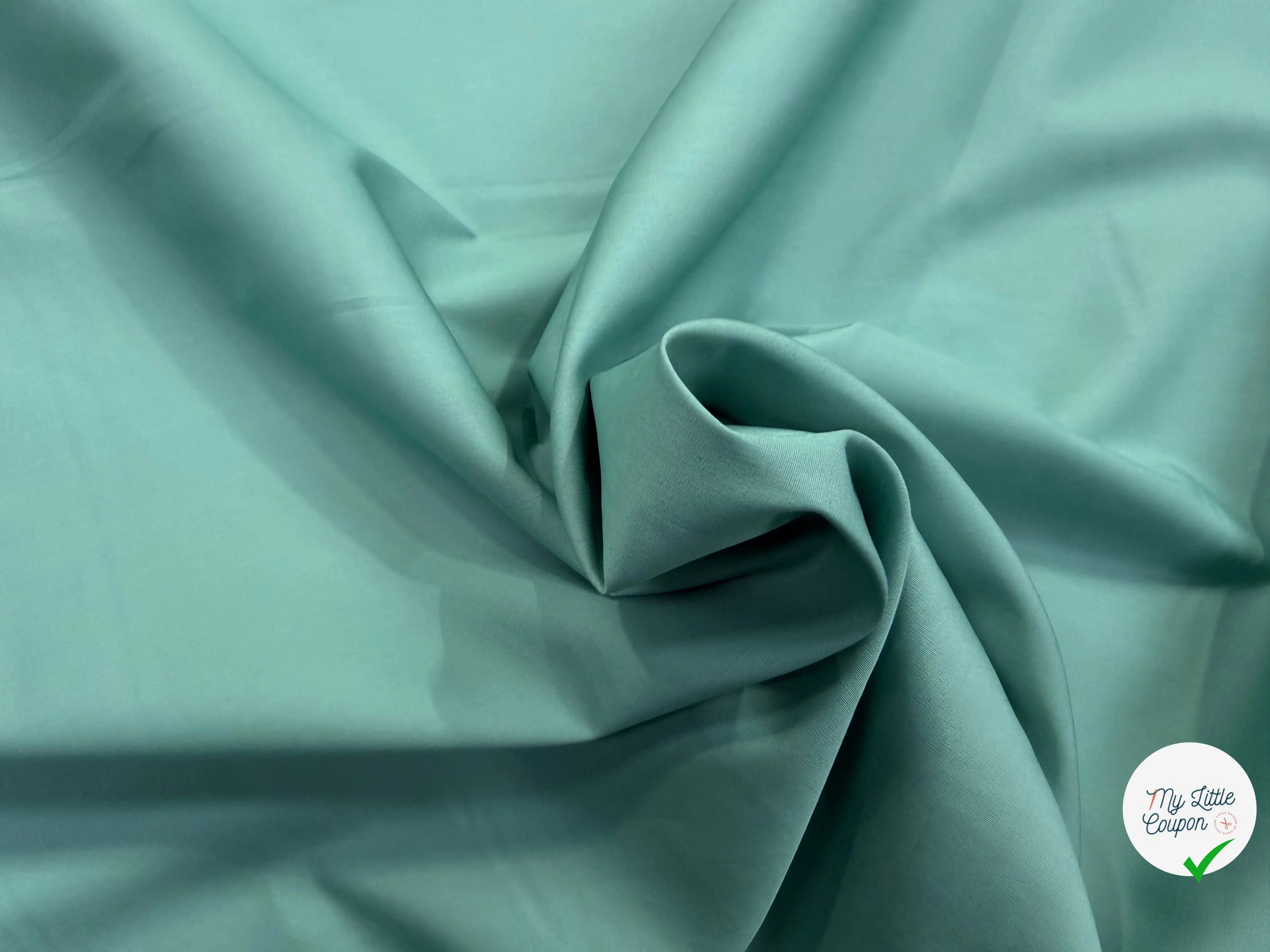 POPELINE DE COTON CELADON 150 CM - My Little Coupon