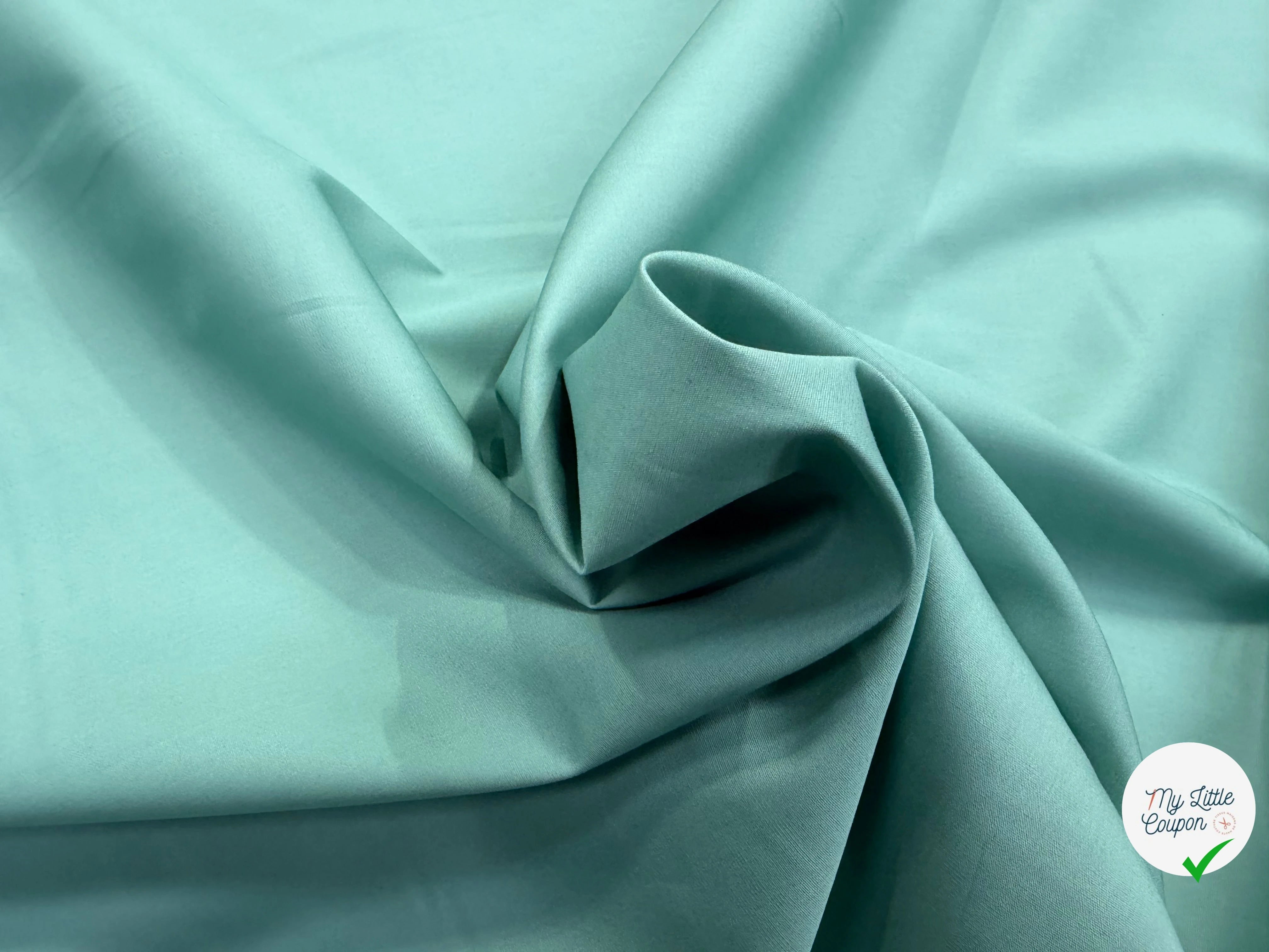 POPELINE DE COTON CELADON 150 CM - My Little Coupon