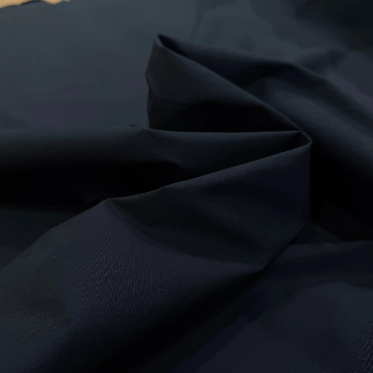 Tissu toile de coton stretch lavée noir - tombé du tissu