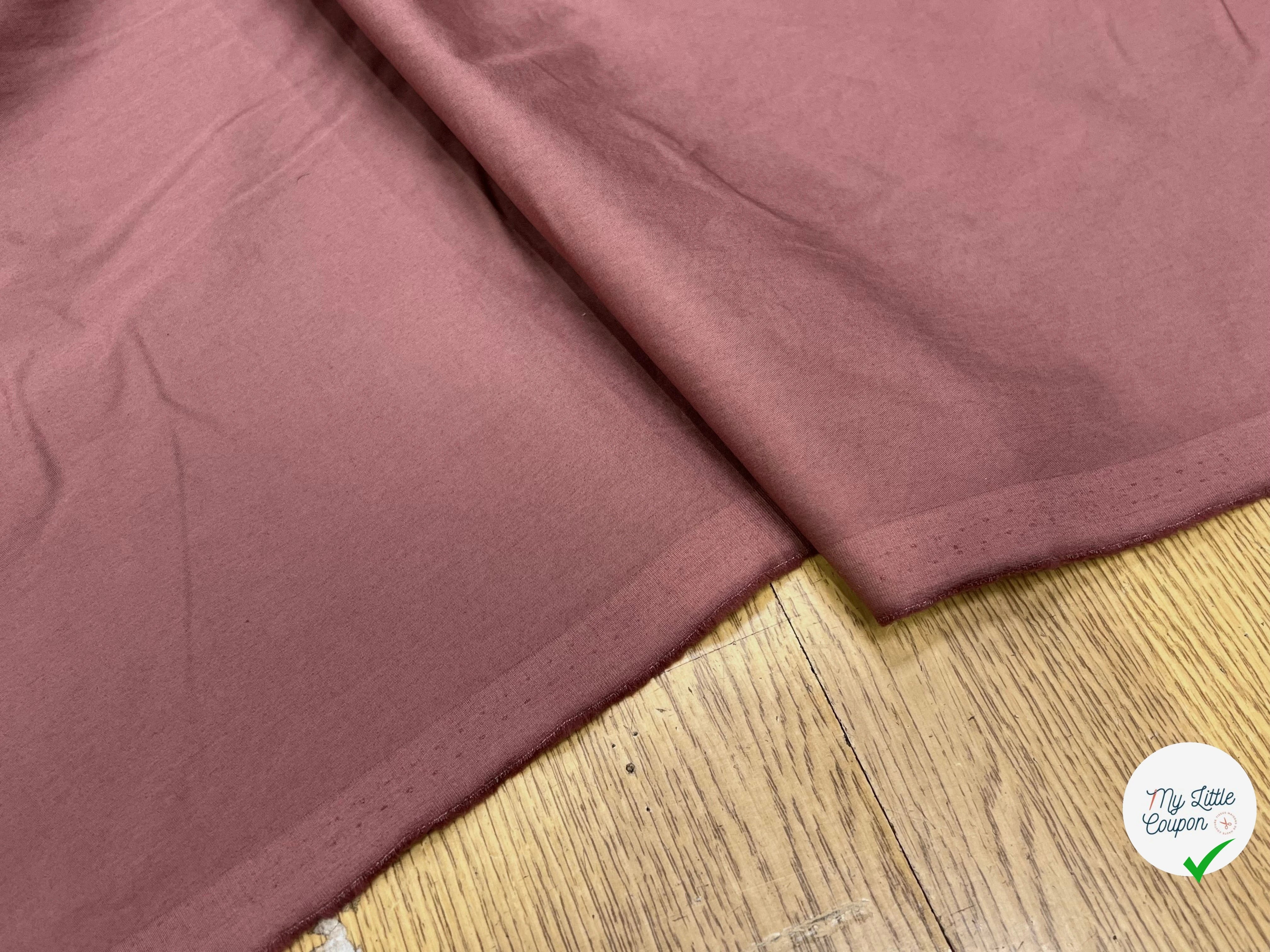POPELINE DE COTON EFFET CRAQUANT MARRON ROSY - My Little Coupon