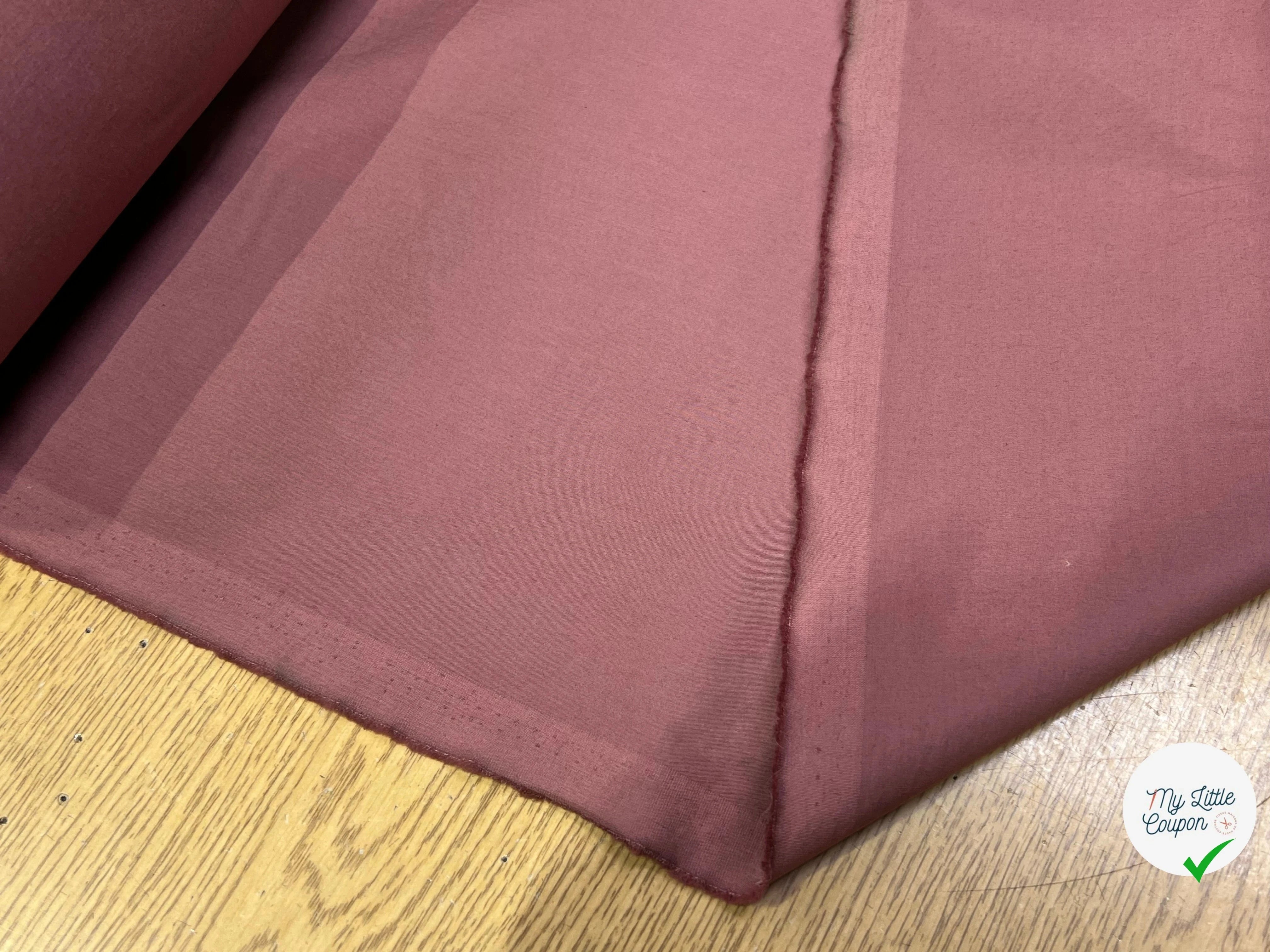 POPELINE DE COTON EFFET CRAQUANT MARRON ROSY - My Little Coupon