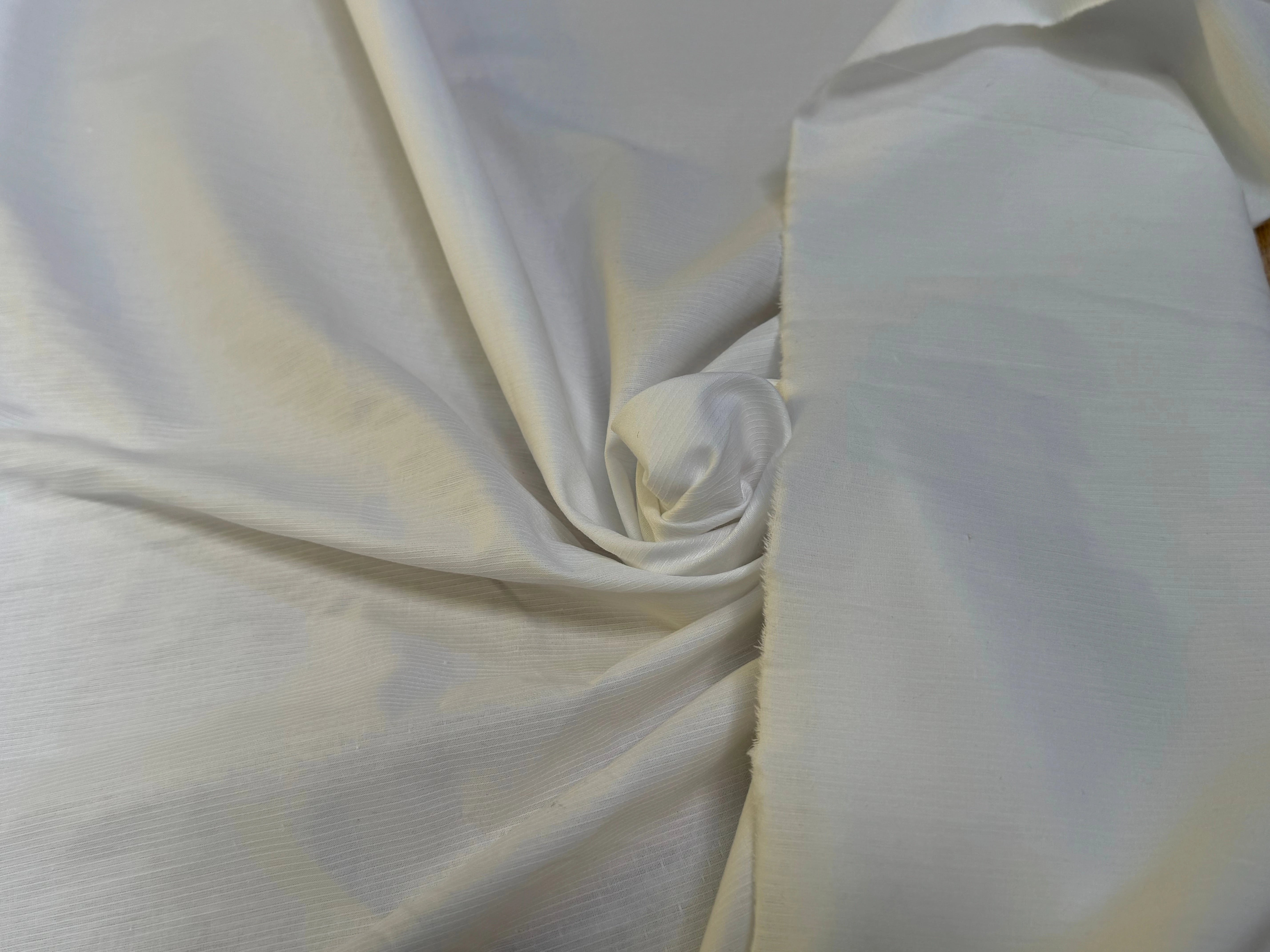 POPELINE DE COTON FINE RAYURES À FILS BLANC - My Little Coupon