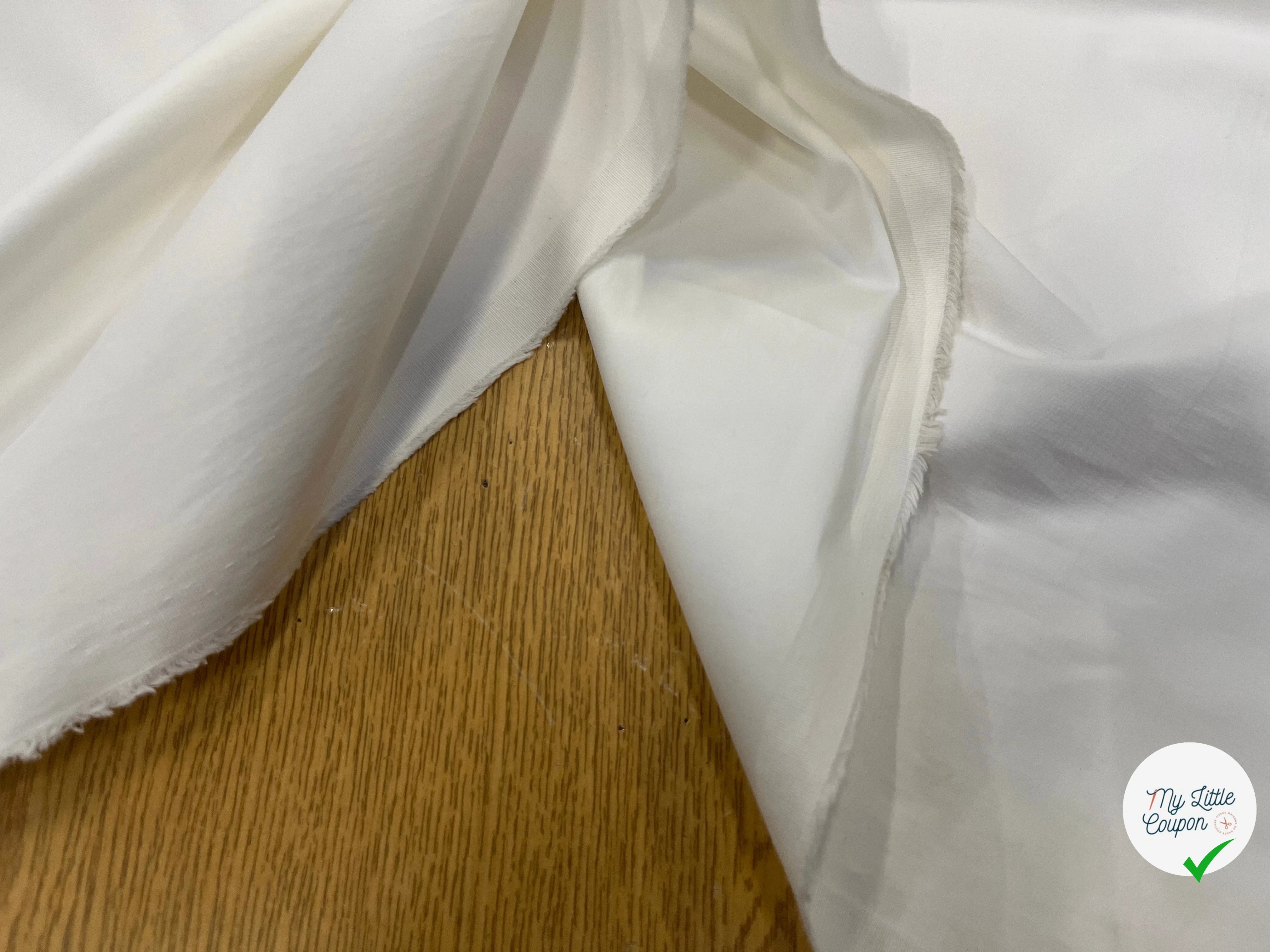 POPELINE DE COTON FROIDE ET LISSE BLANCHE 135CM - My Little Coupon