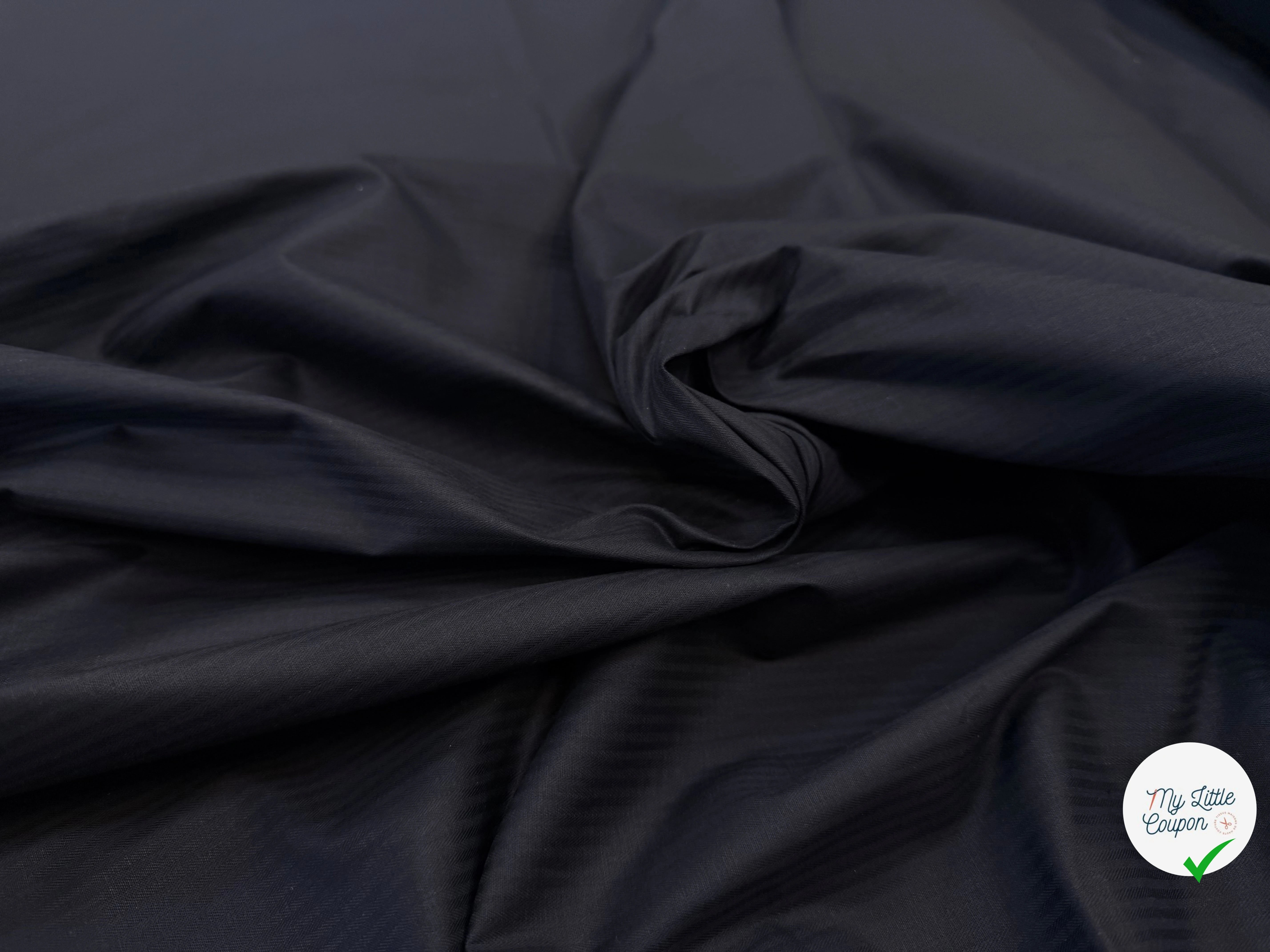 POPELINE DE COTON NAVY À RAYURES CHIC - My Little Coupon