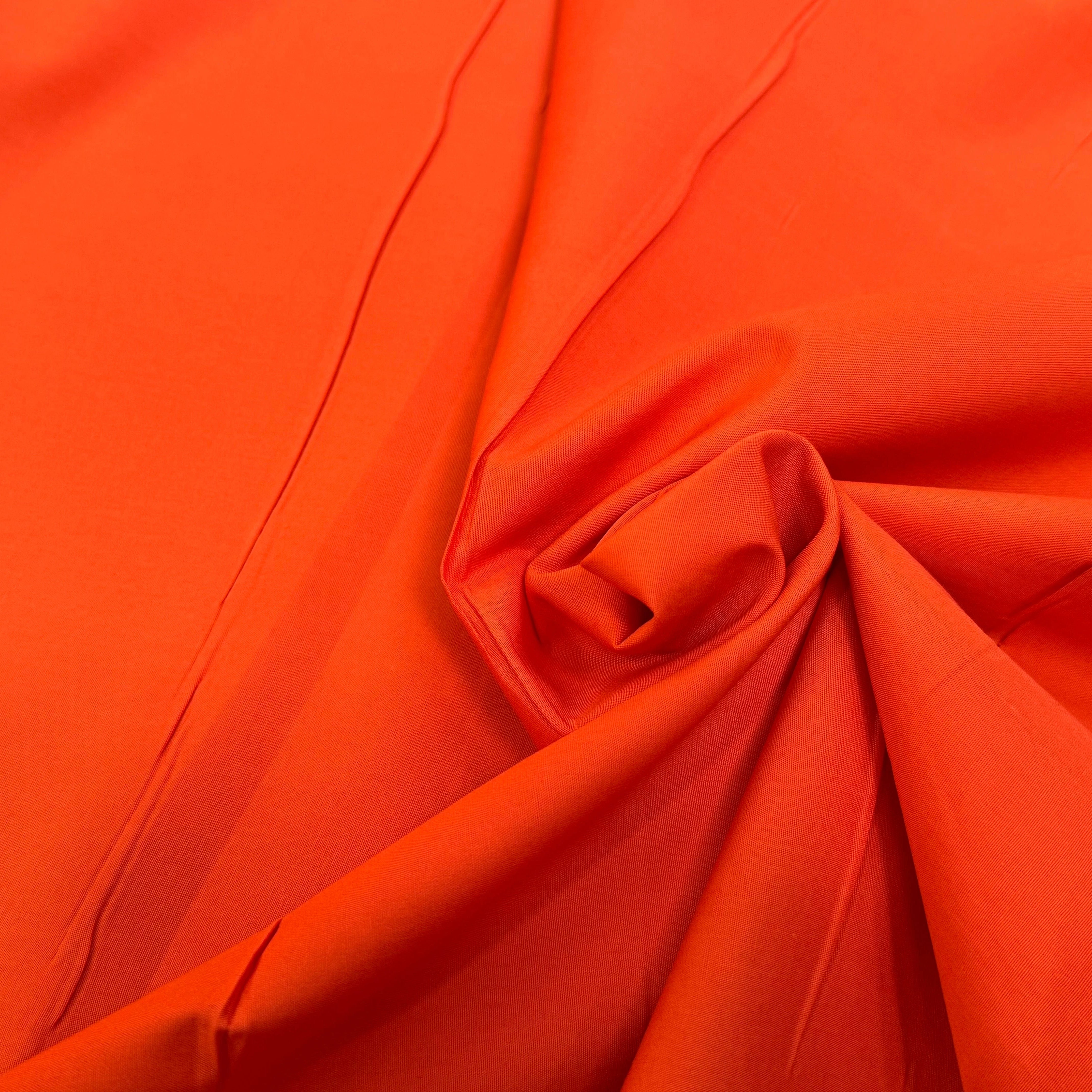 POPELINE DE COTON ORANGE QUALITÉ COUTURE - My Little Coupon