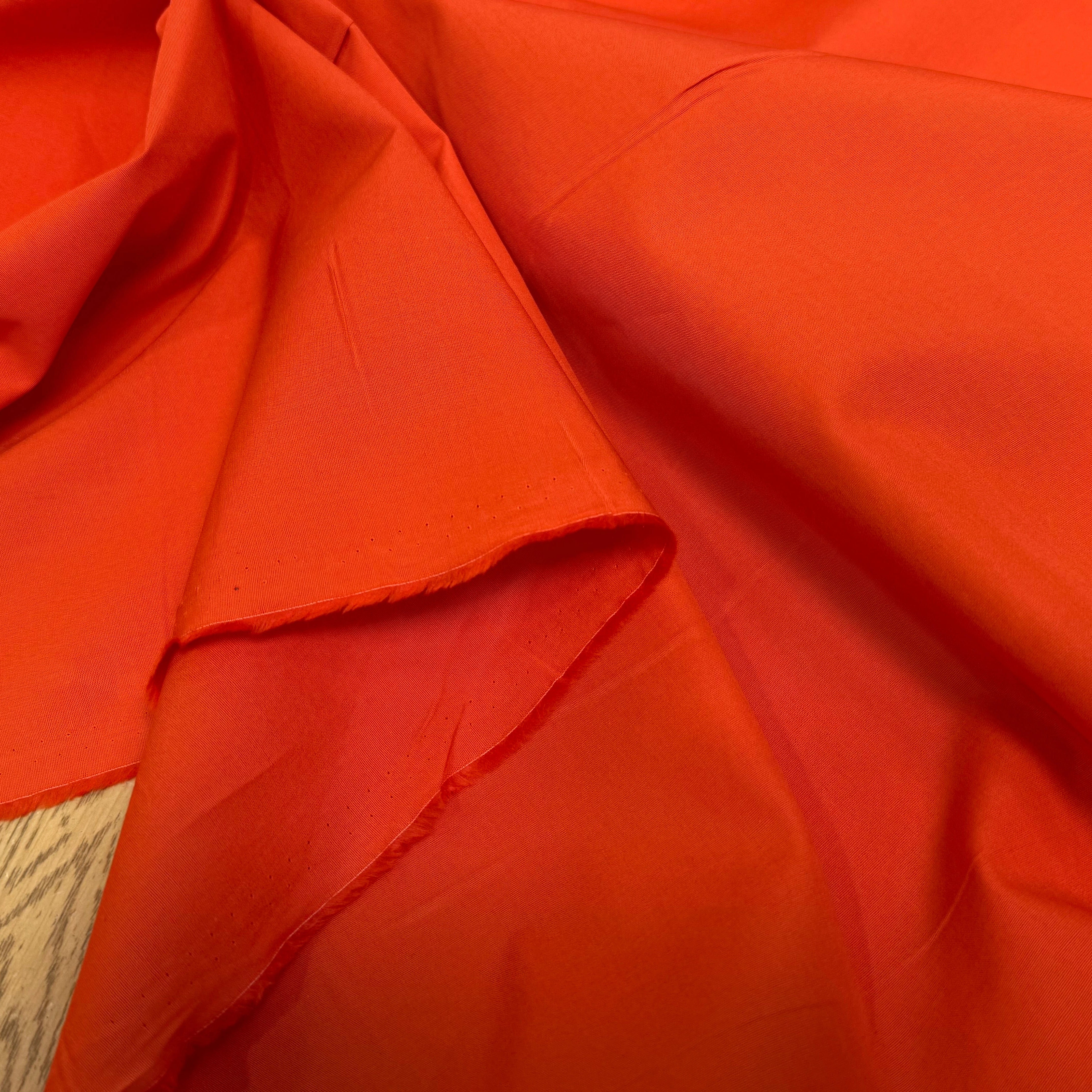 POPELINE DE COTON ORANGE QUALITÉ COUTURE - My Little Coupon