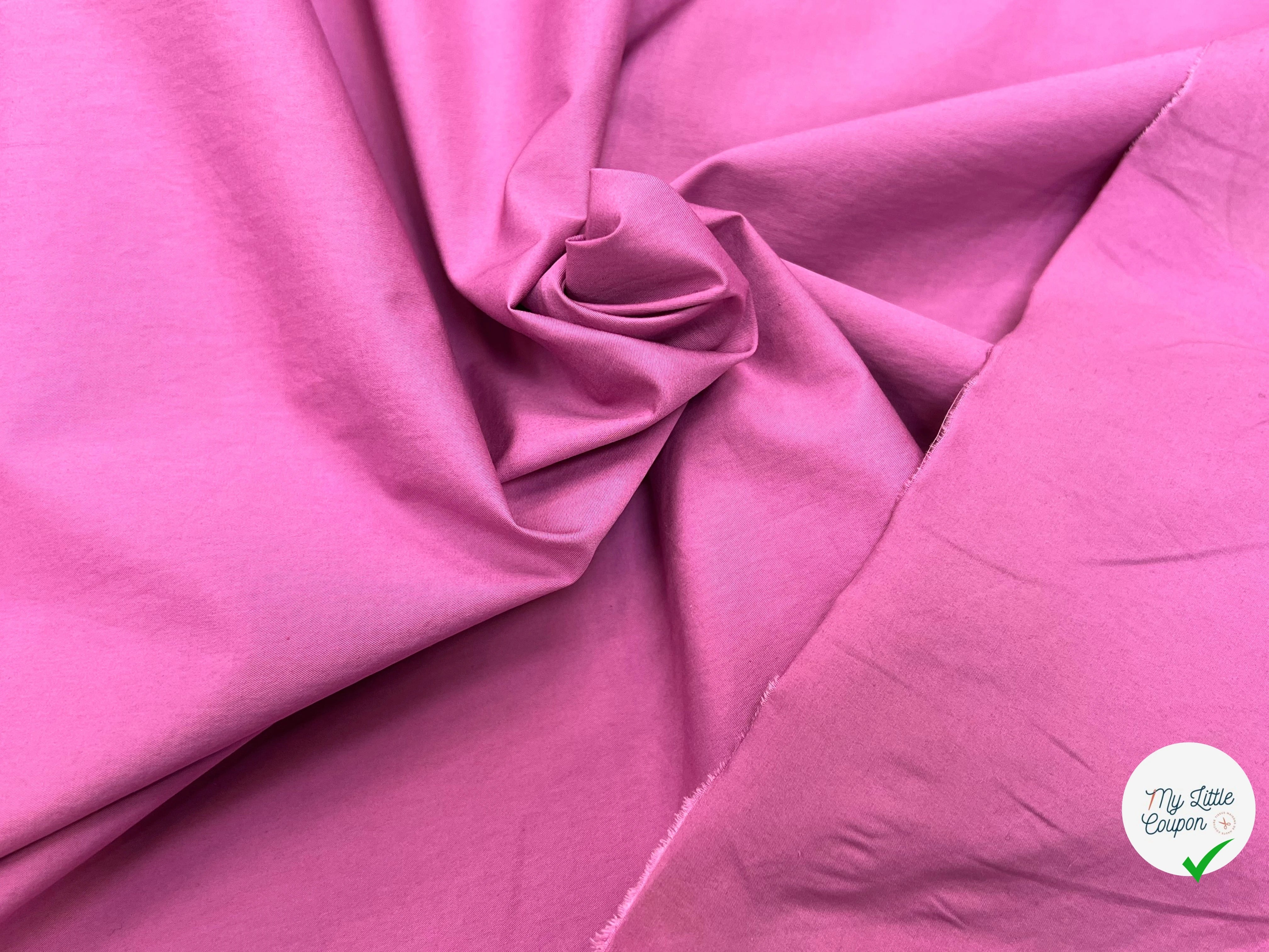 POPELINE DE COTON ROSE FUSHIA 145CM - My Little Coupon