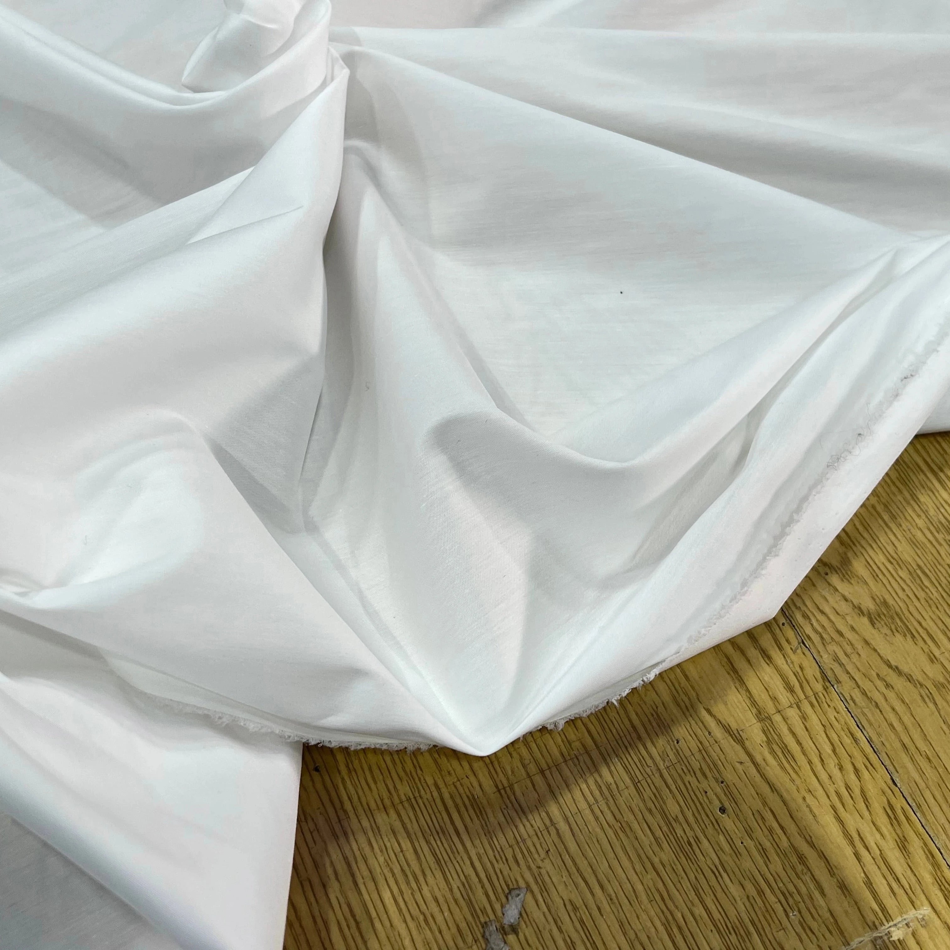 POPELINE DE COTON STRETCH BLANC 97% COTON - My Little Coupon