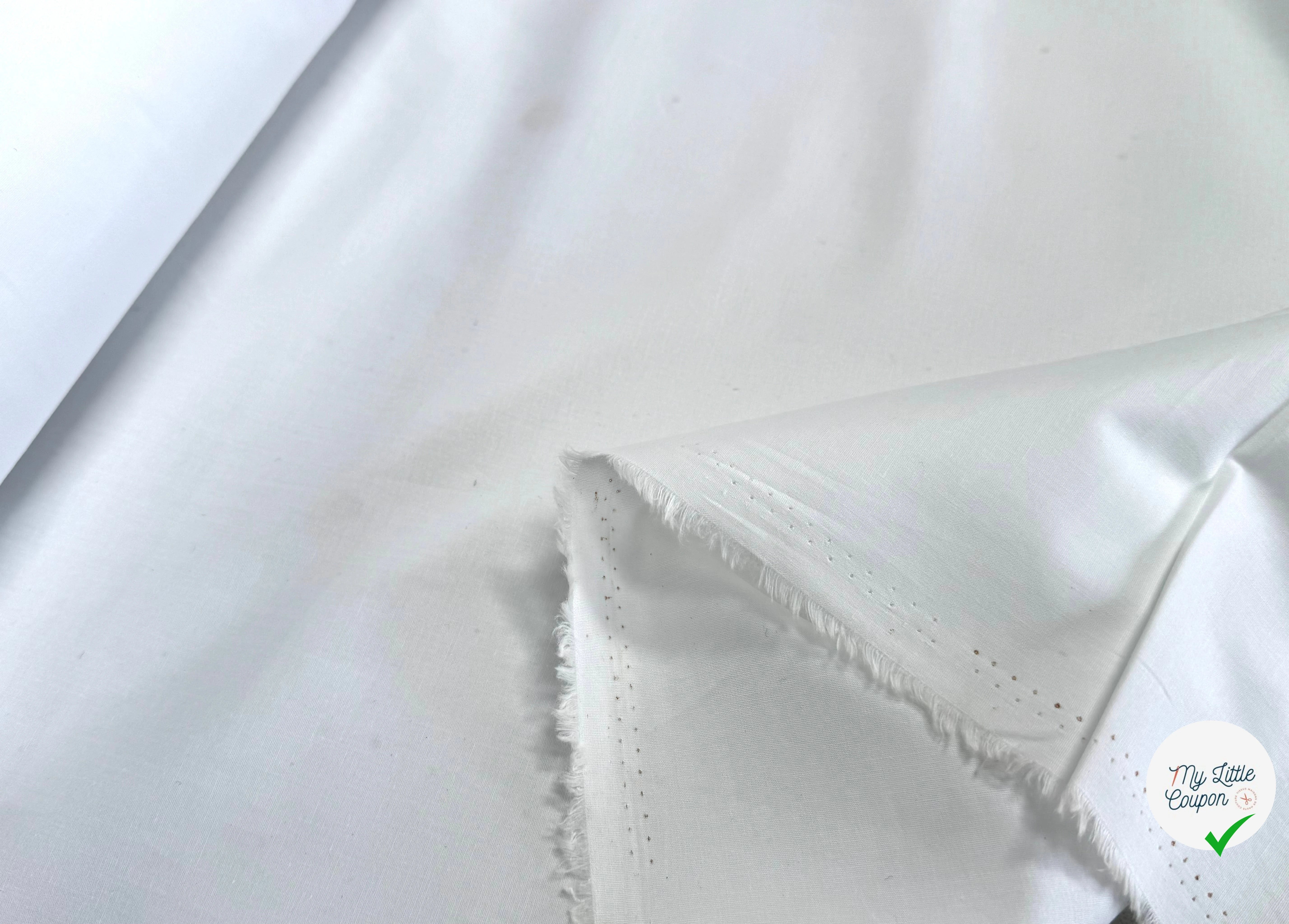 POPELINE DE COTON STRETCH ULTRA CHIC BLANC OPTIQUE - My Little Coupon