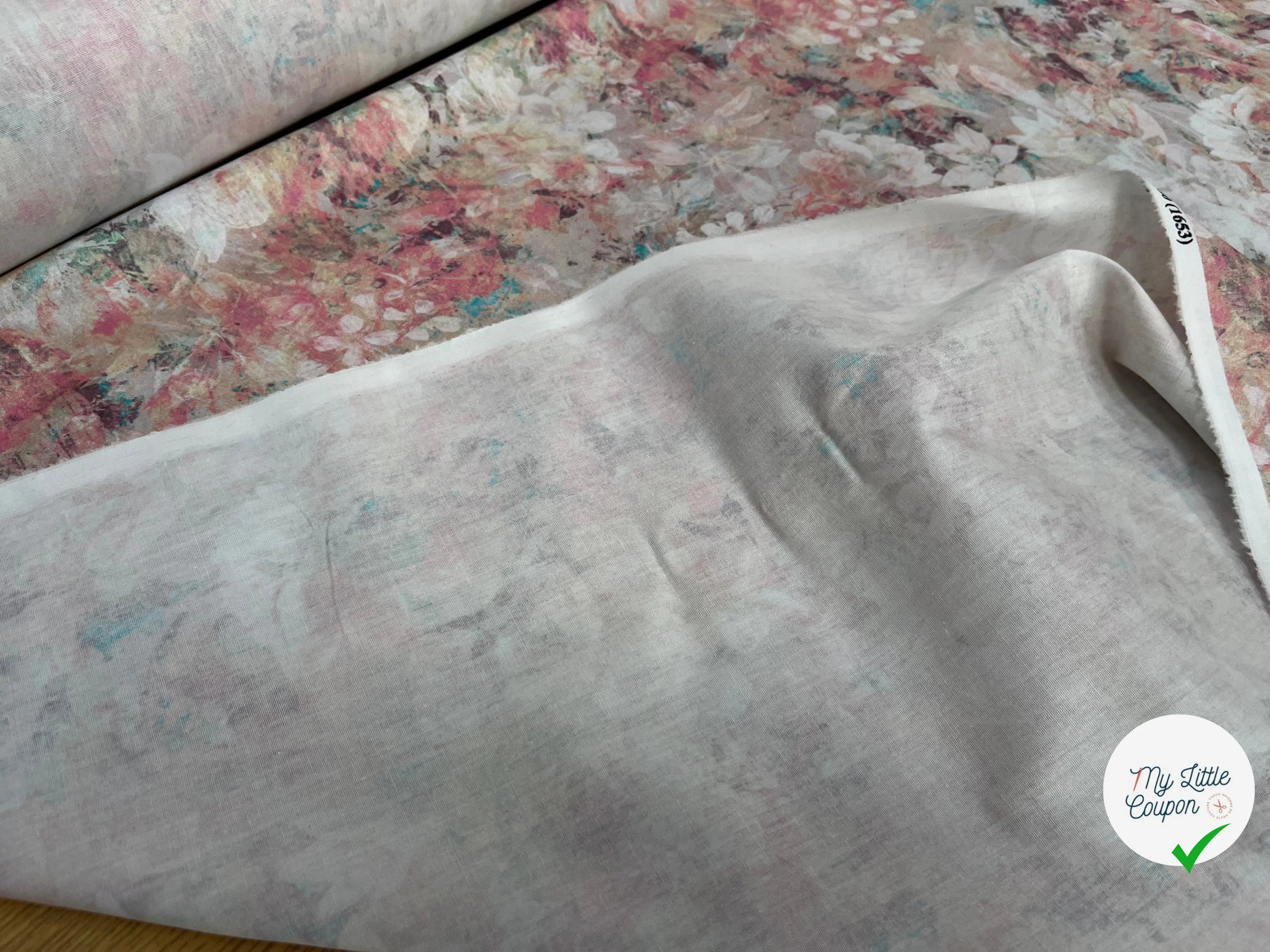 POPELINE DE COTON TIE & DYE ROSE - My Little Coupon