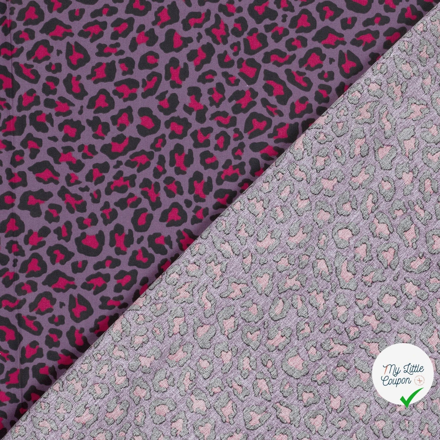POPELINE DE COTON TISSU IMPRIMÉ PANTHER POURPRE - My Little Coupon