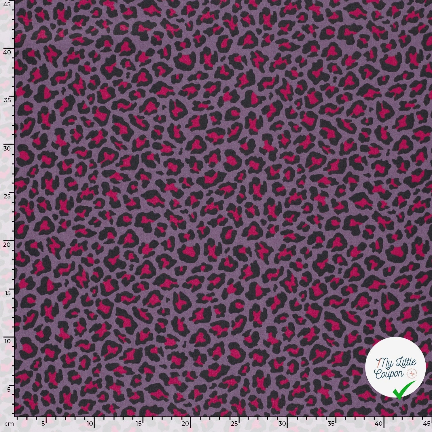 POPELINE DE COTON TISSU IMPRIMÉ PANTHER POURPRE - My Little Coupon