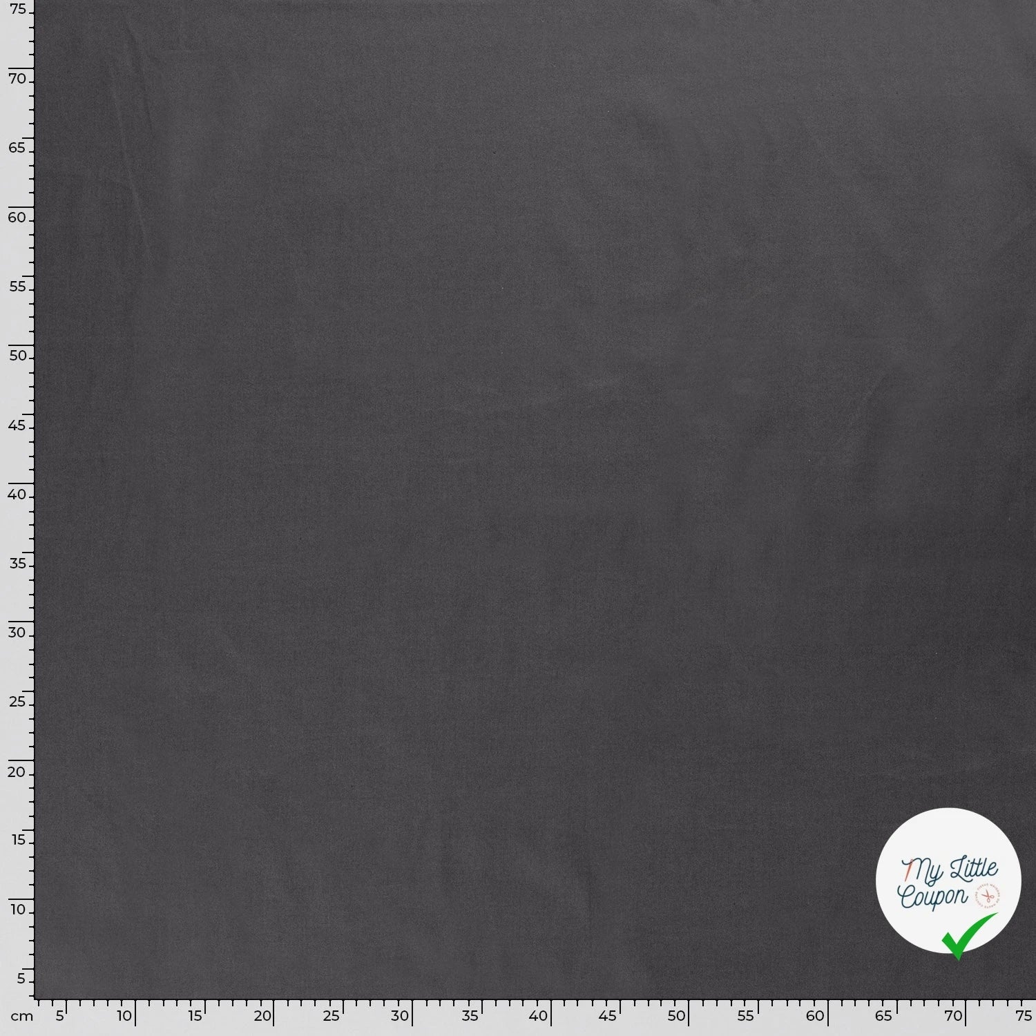 POPELINE DE COTON TISSU UNICOLORE GRIS FONCÉ - My Little Coupon