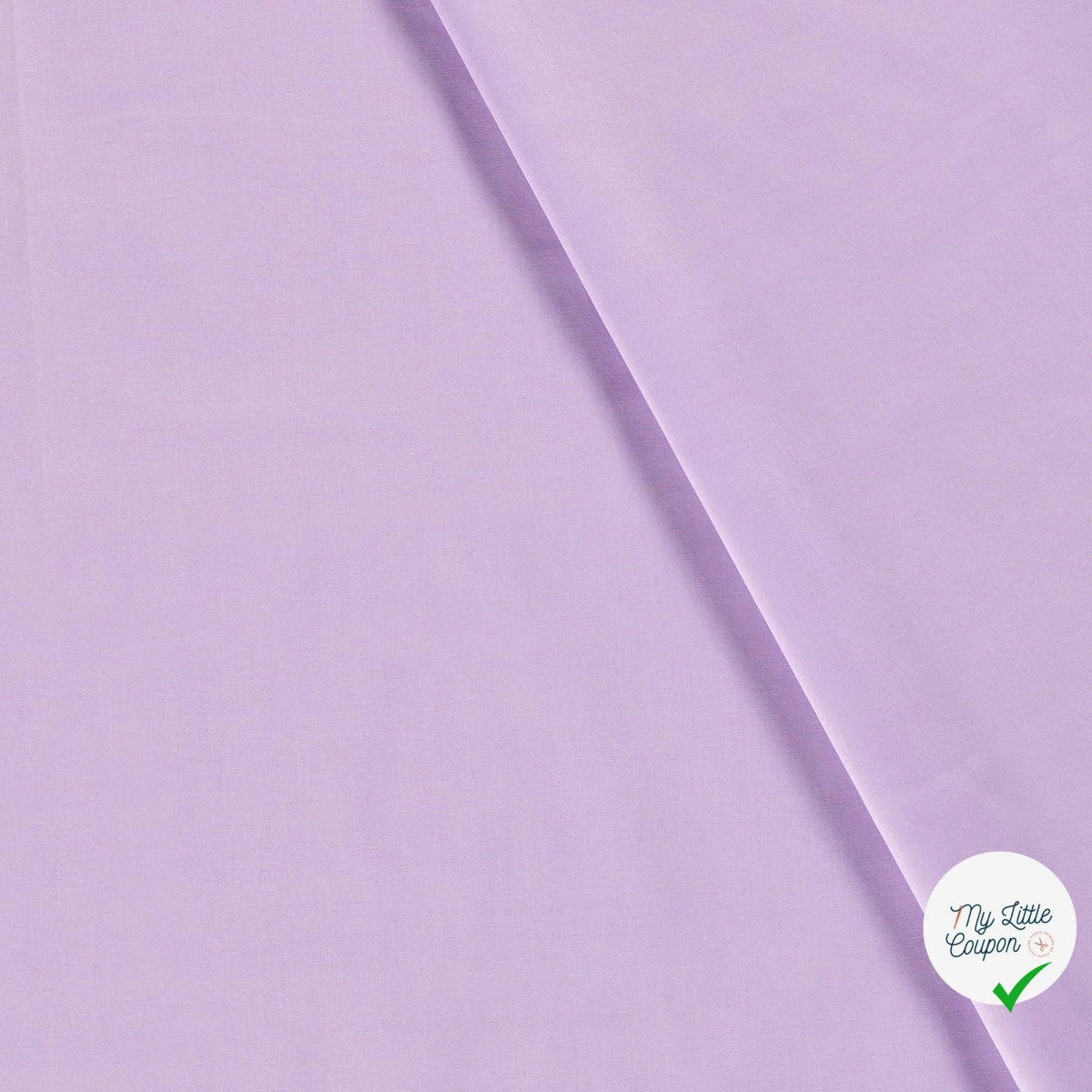 POPELINE DE COTON TISSU UNICOLORE LAVANDE - My Little Coupon
