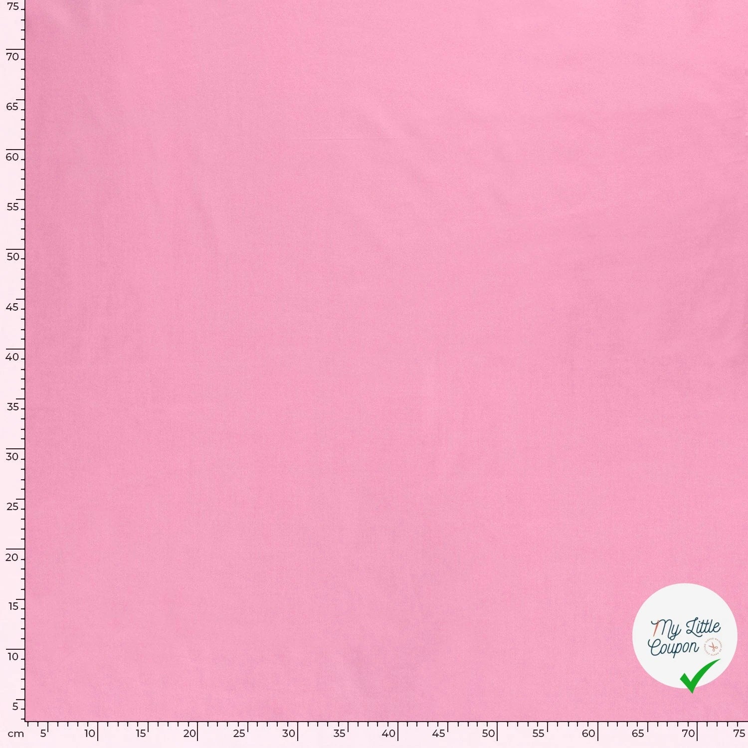 POPELINE DE COTON TISSU UNICOLORE ROSE - My Little Coupon