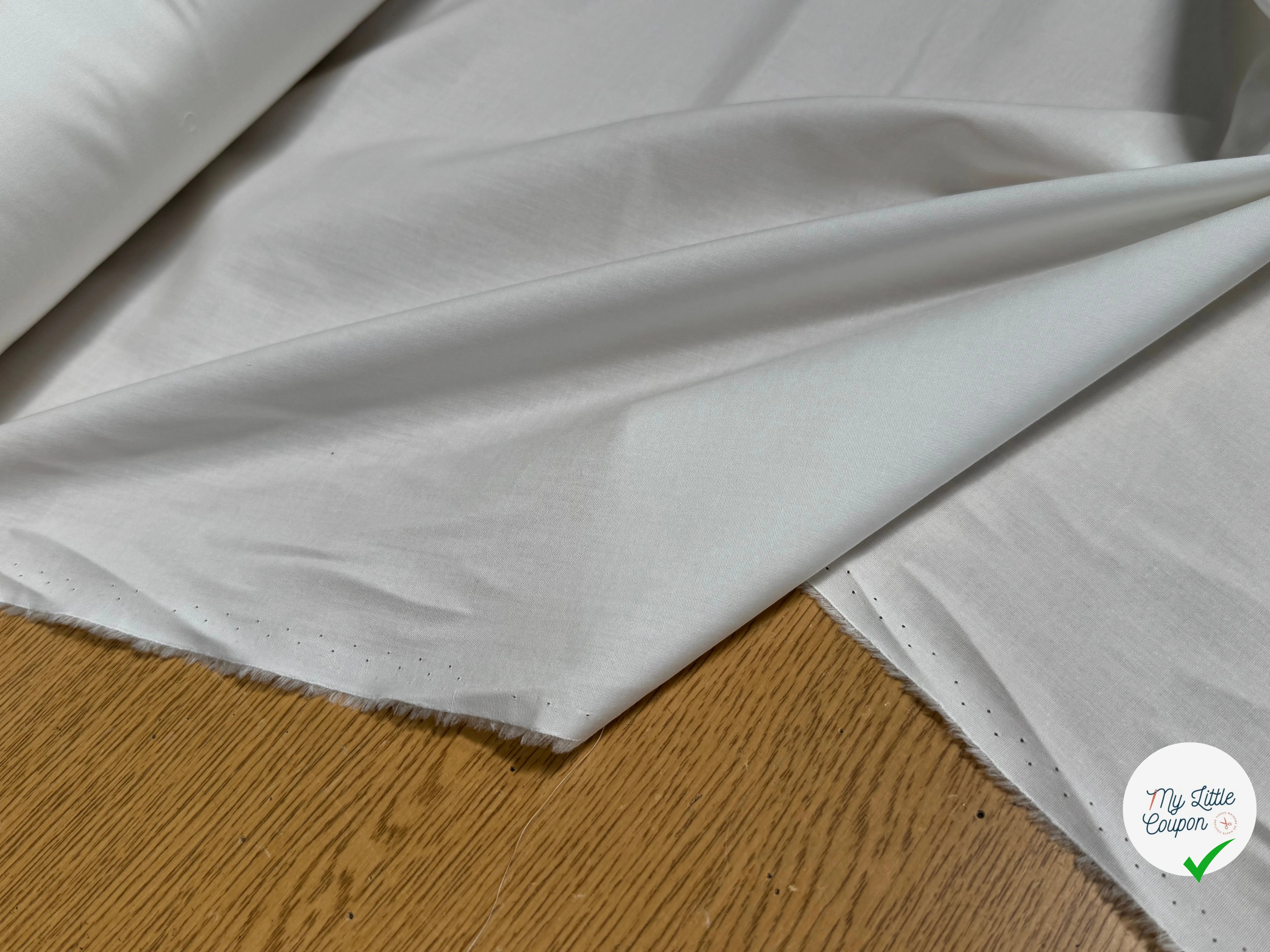 POPELINE DE COTON ULTRA PREMIUM BLANC CASSÉ - My Little Coupon