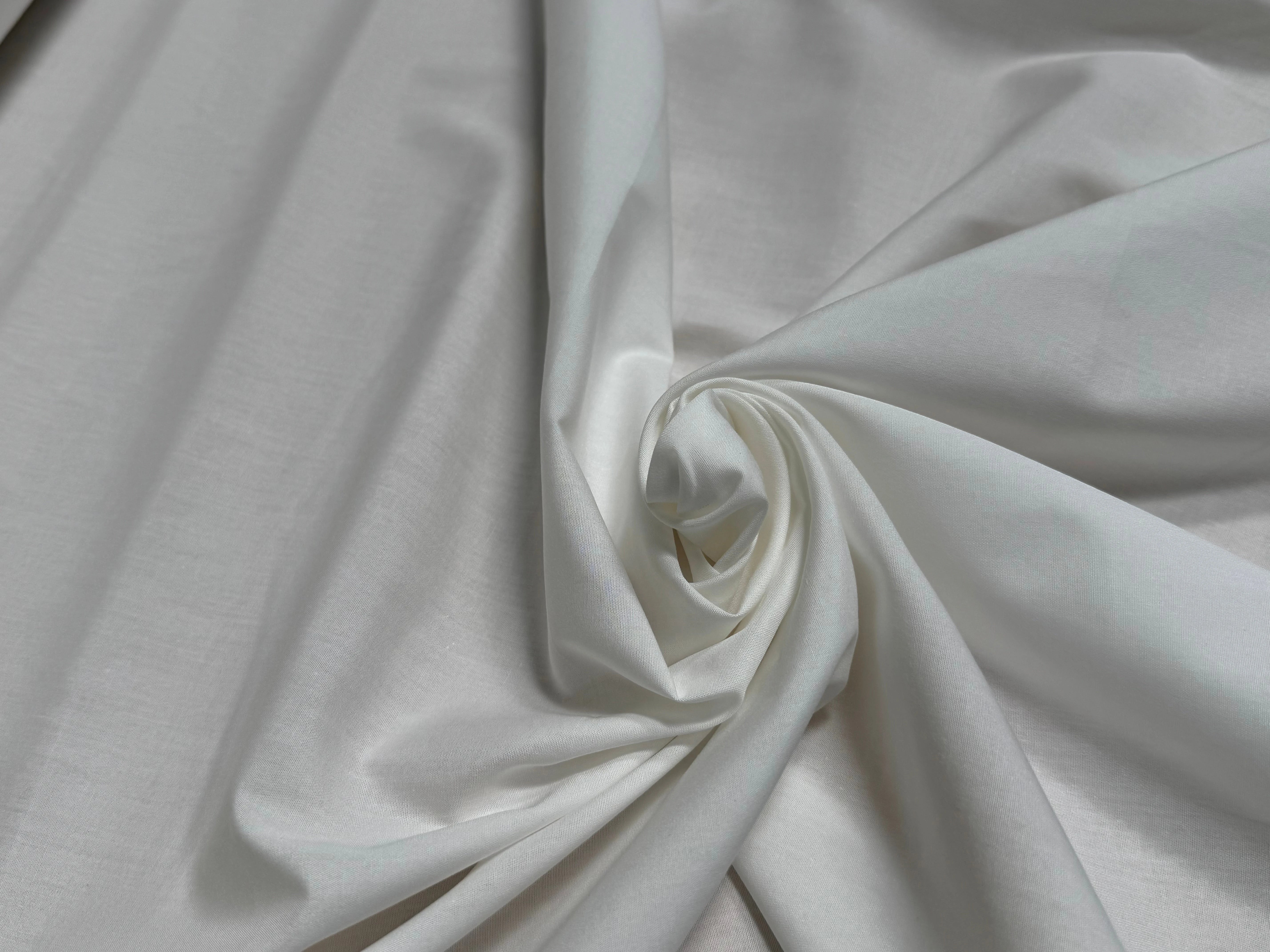 POPELINE DE COTON ULTRA PREMIUM BLANC CASSÉ - My Little Coupon