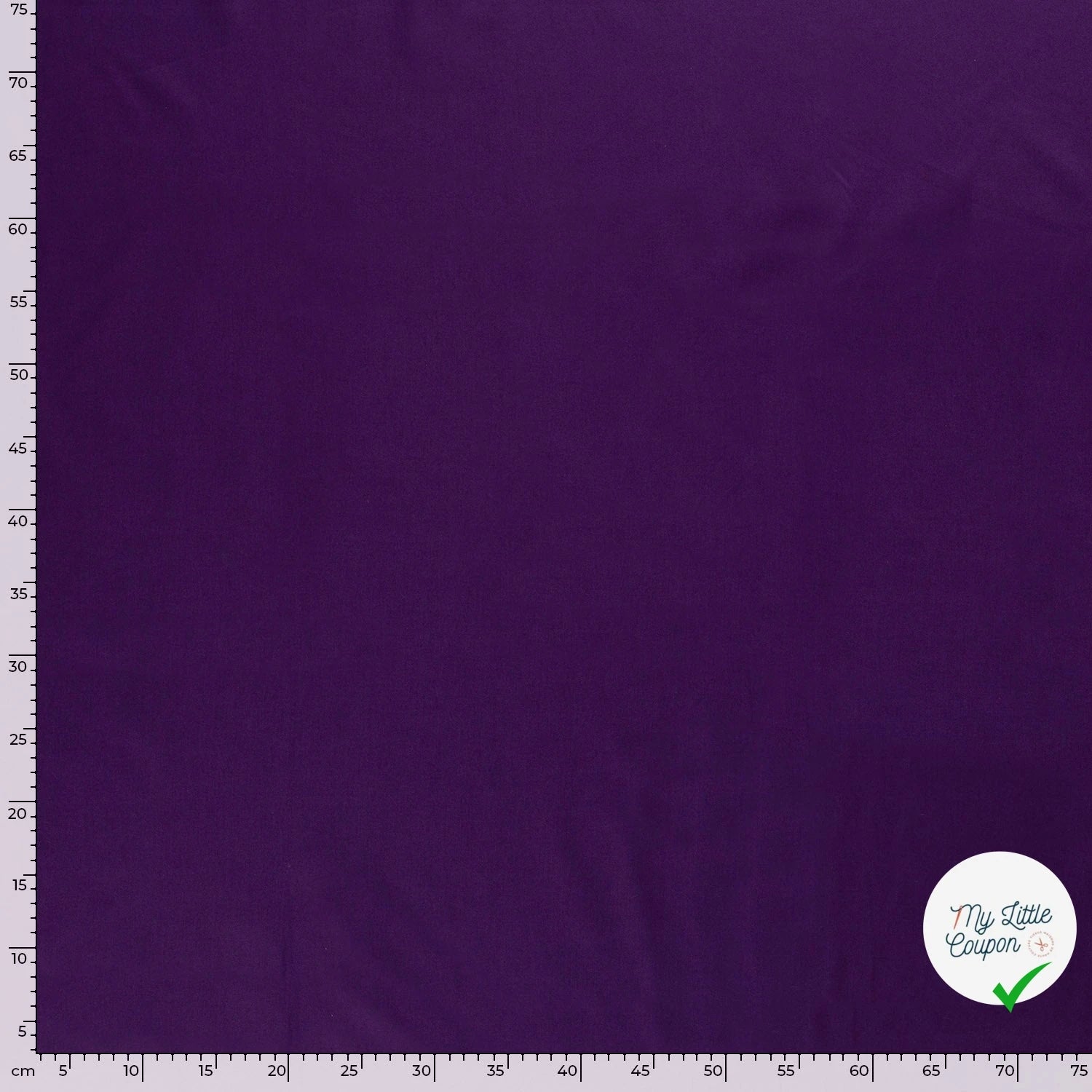 POPELINE DE COTON UNICOLORE AUBERGINE - My Little Coupon