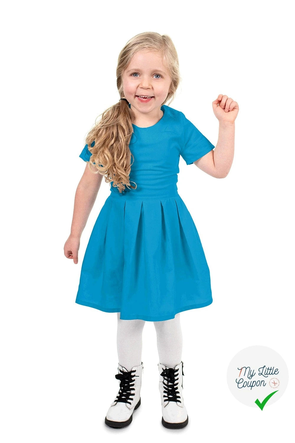 POPELINE DE COTON UNICOLORE BLEU CIEL - My Little Coupon