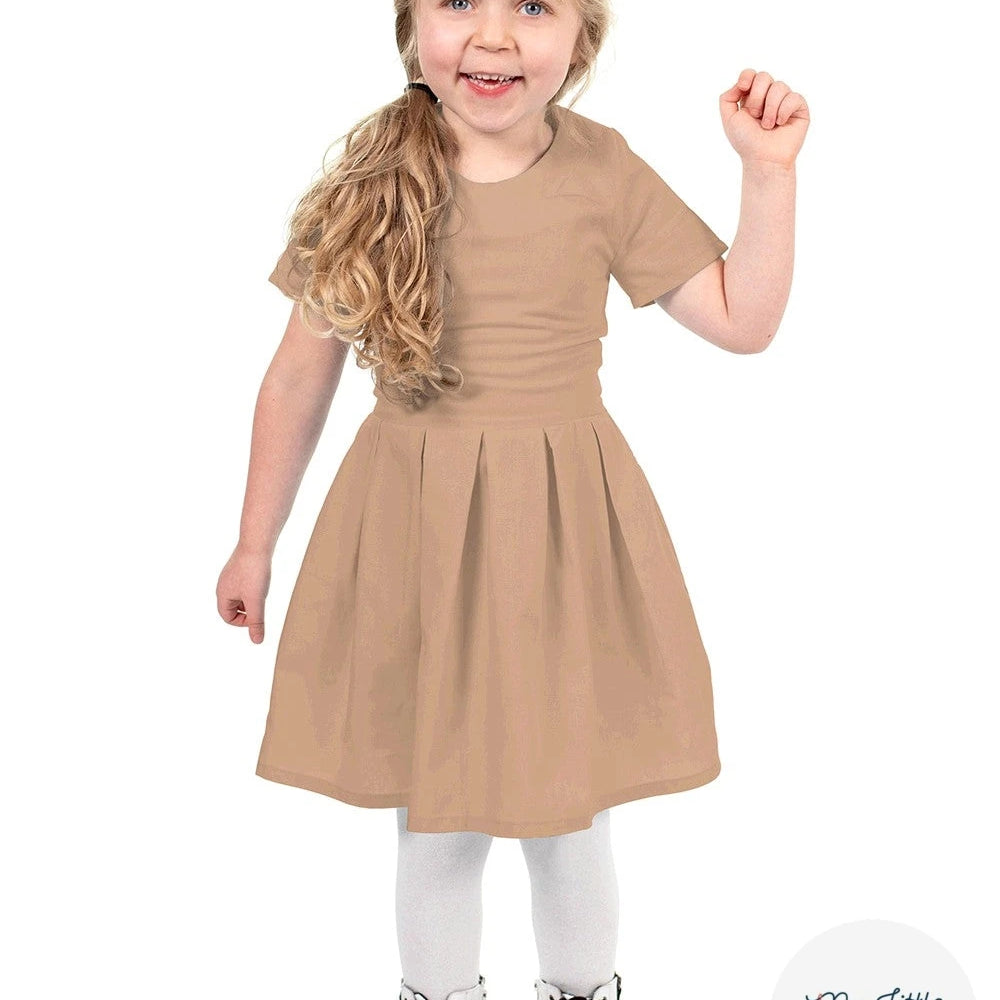 POPELINE DE COTON UNICOLORE CAMEL - My Little Coupon