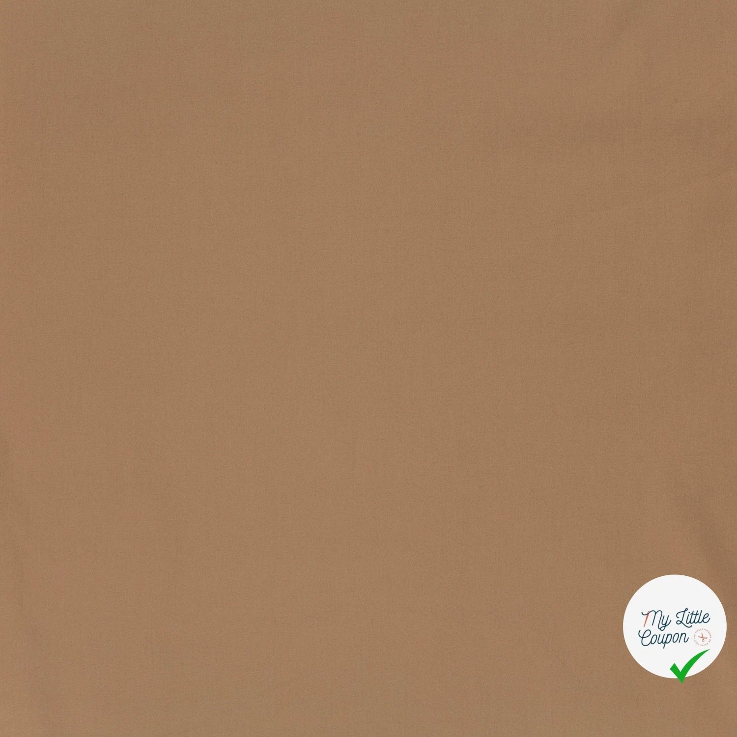 POPELINE DE COTON UNICOLORE CAMEL - My Little Coupon