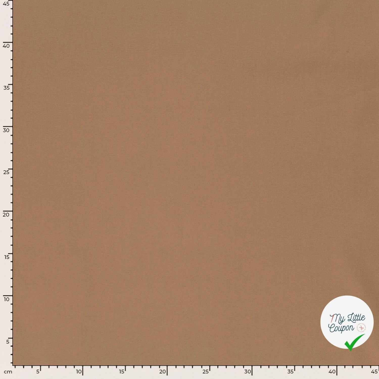 POPELINE DE COTON UNICOLORE CAMEL - My Little Coupon