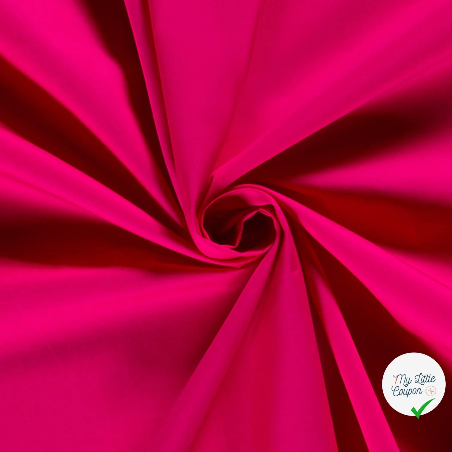POPELINE DE COTON UNICOLORE FUCHSIA - My Little Coupon