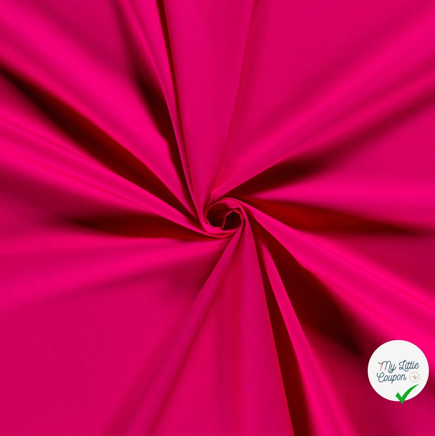 POPELINE DE COTON UNICOLORE FUCHSIA - My Little Coupon