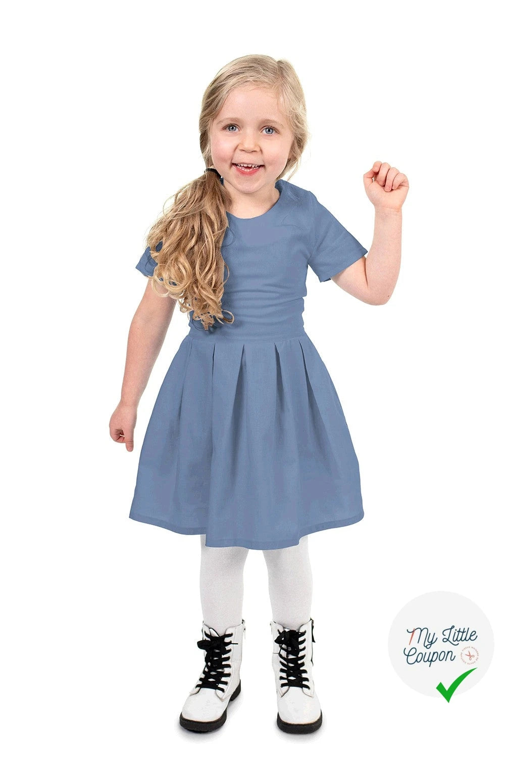 POPELINE DE COTON UNICOLORE INDIGO - My Little Coupon