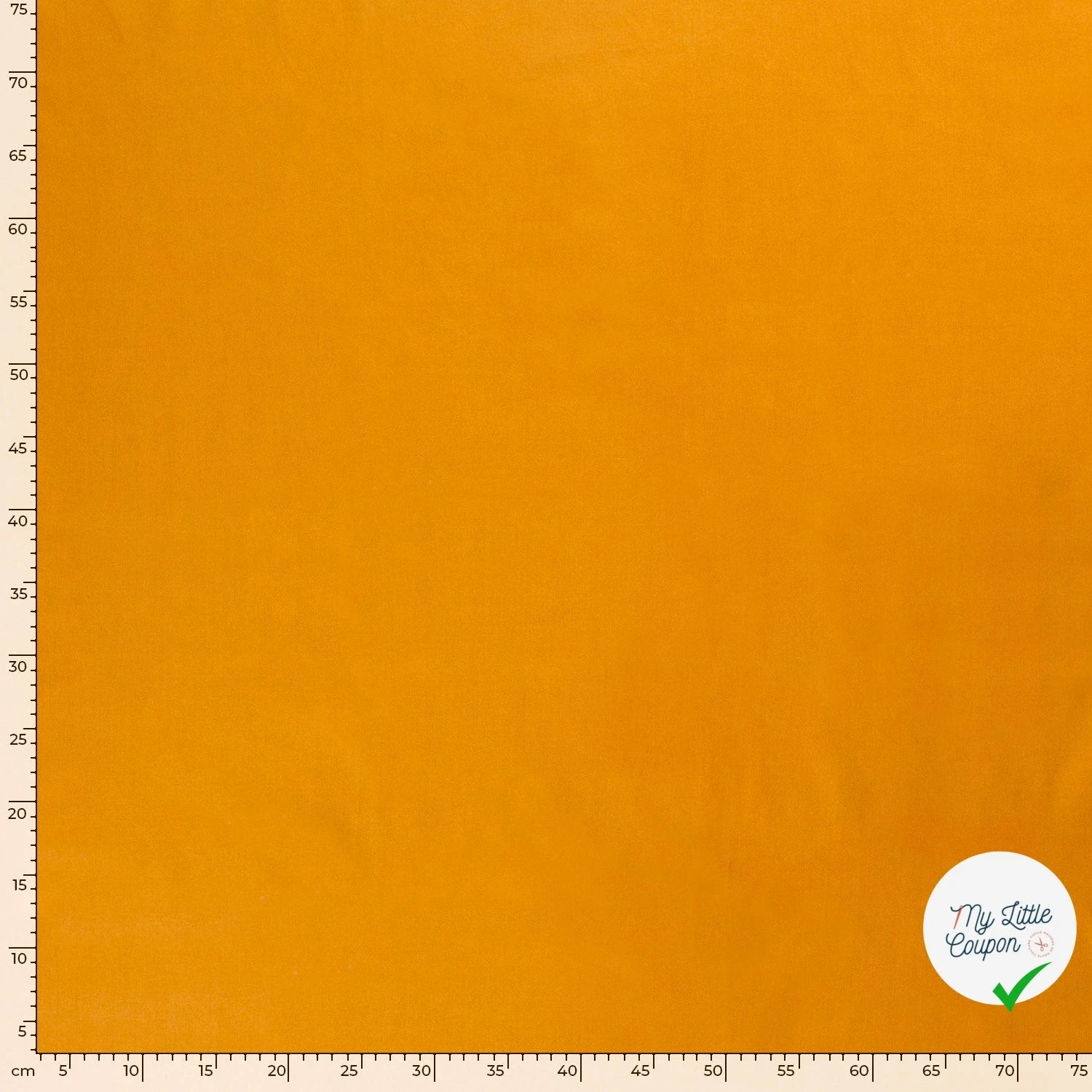 POPELINE DE COTON UNICOLORE OCRE - My Little Coupon