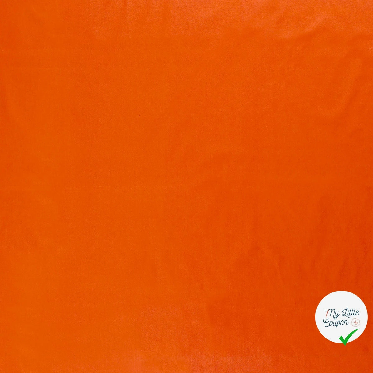 POPELINE DE COTON UNICOLORE ORANGE - My Little Coupon