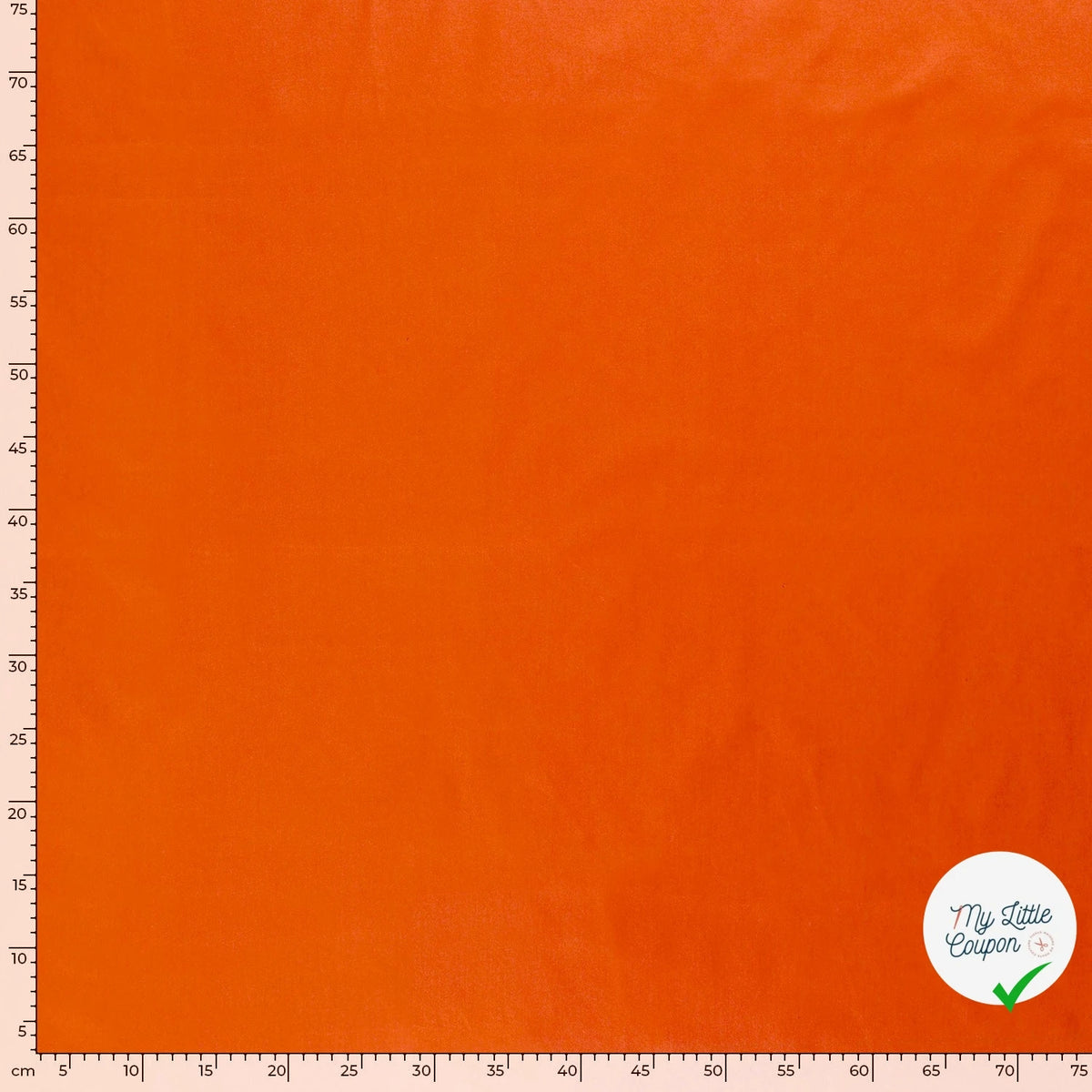 POPELINE DE COTON UNICOLORE ORANGE - My Little Coupon