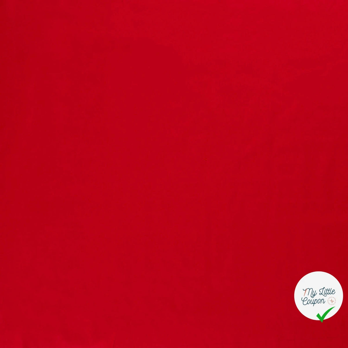 POPELINE DE COTON UNICOLORE ROUGE - My Little Coupon