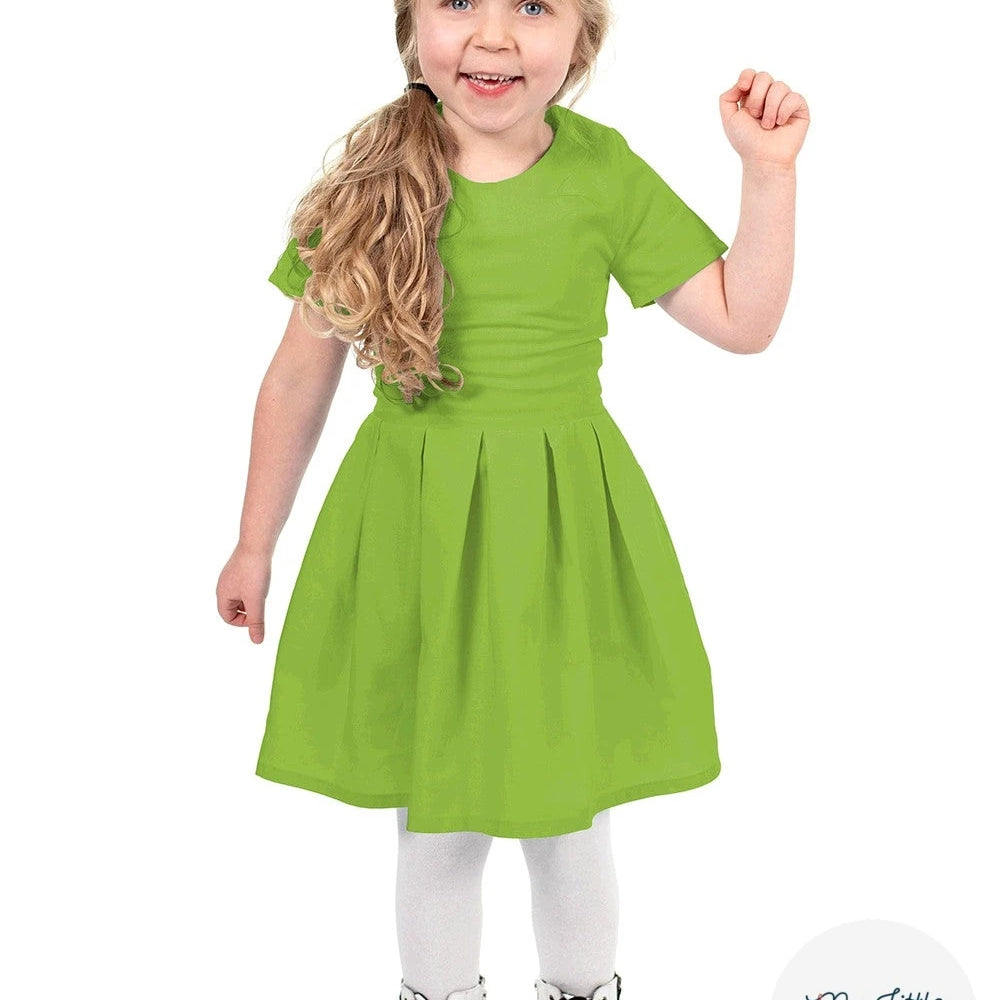 POPELINE DE COTON UNICOLORE VERT CITRON - My Little Coupon