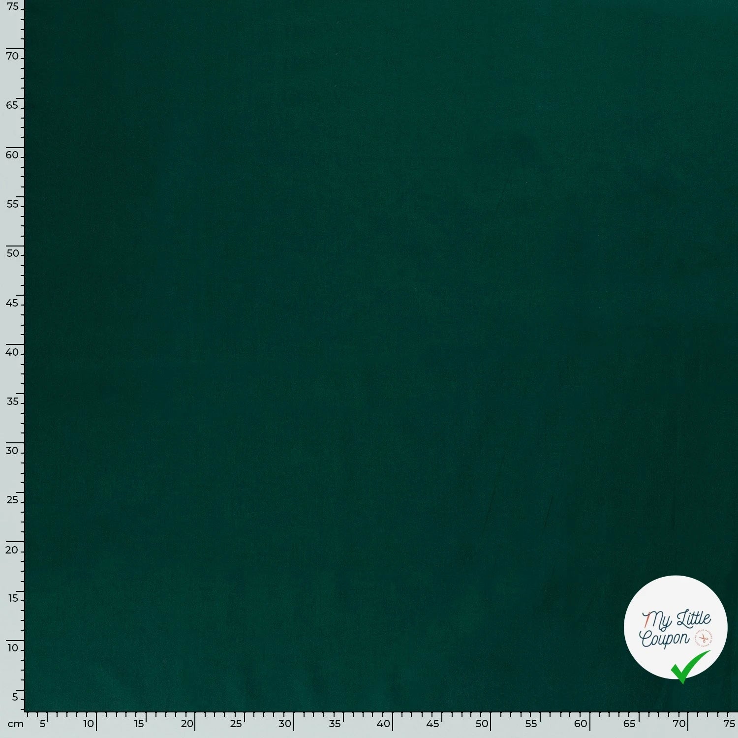 POPELINE DE COTON UNICOLORE VERT FONCE - My Little Coupon