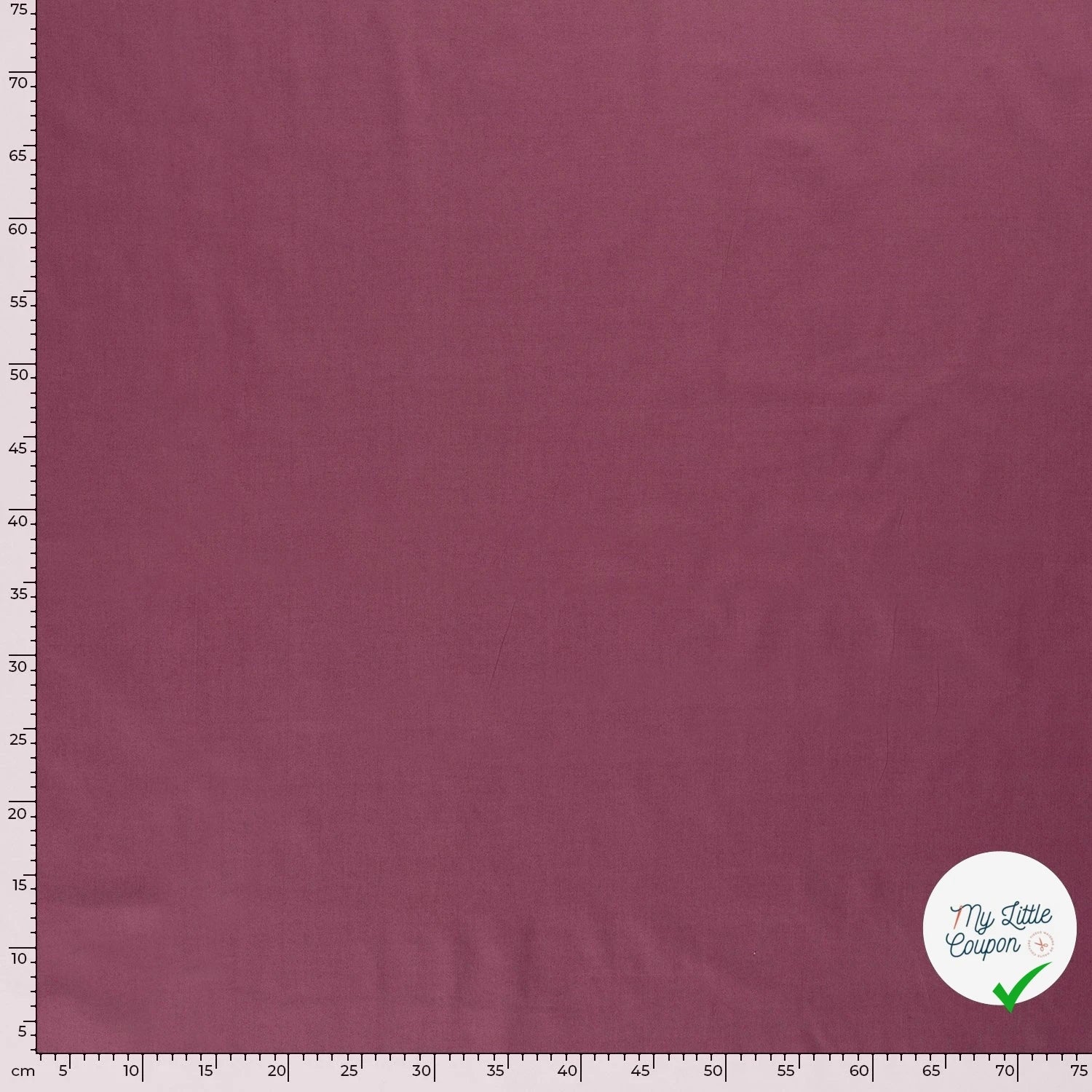 POPELINE DE COTON UNICOLORE VIEUX ROSE - My Little Coupon