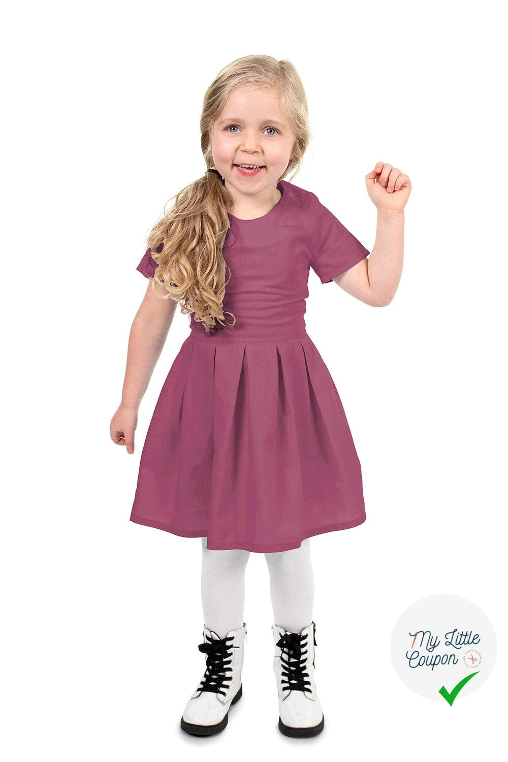 POPELINE DE COTON UNICOLORE VIEUX ROSE - My Little Coupon