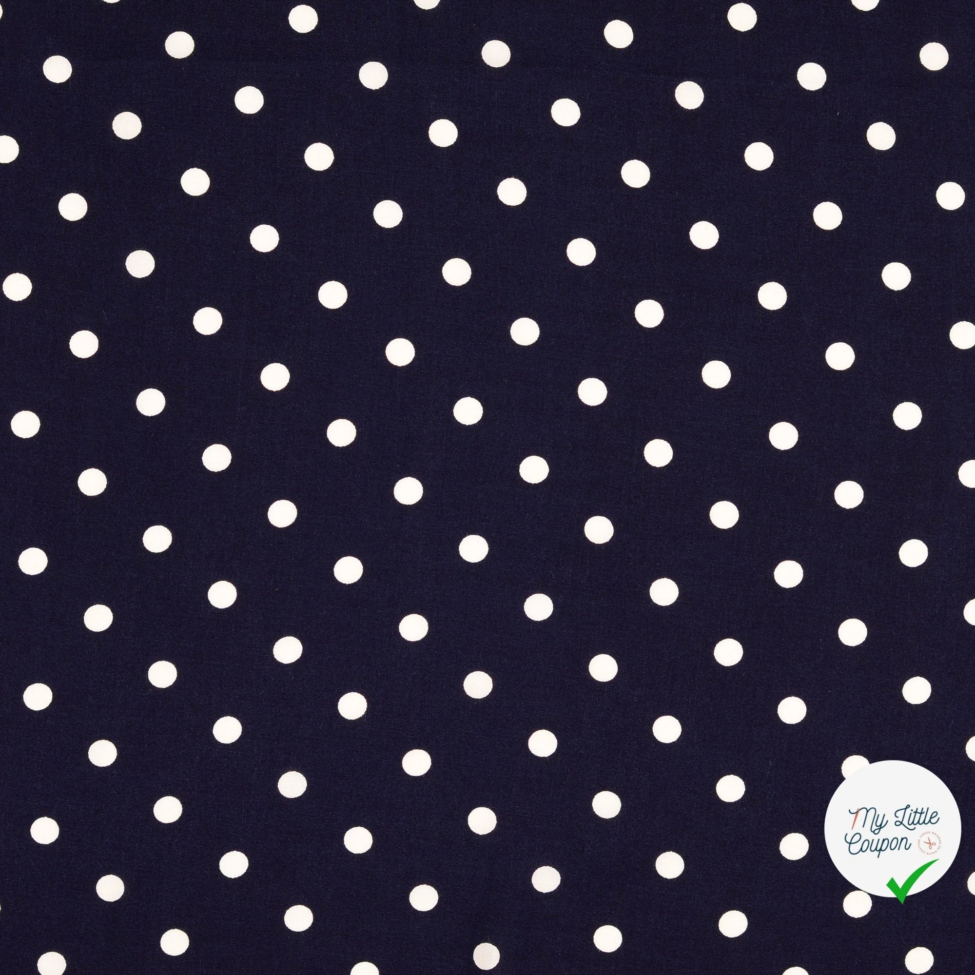 POPELINE DE VISCOSE BLEU - My Little Coupon