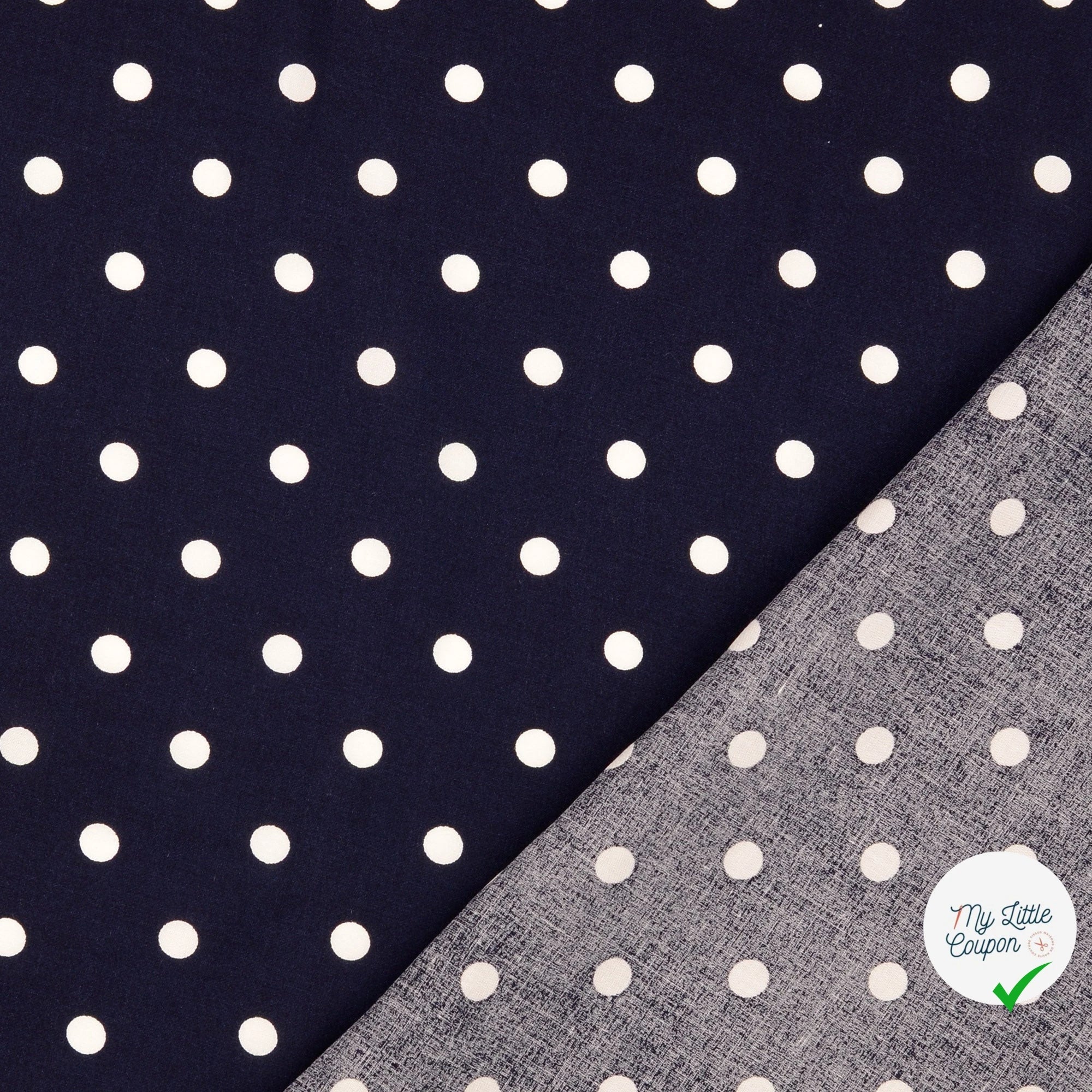 POPELINE DE VISCOSE BLEU - My Little Coupon